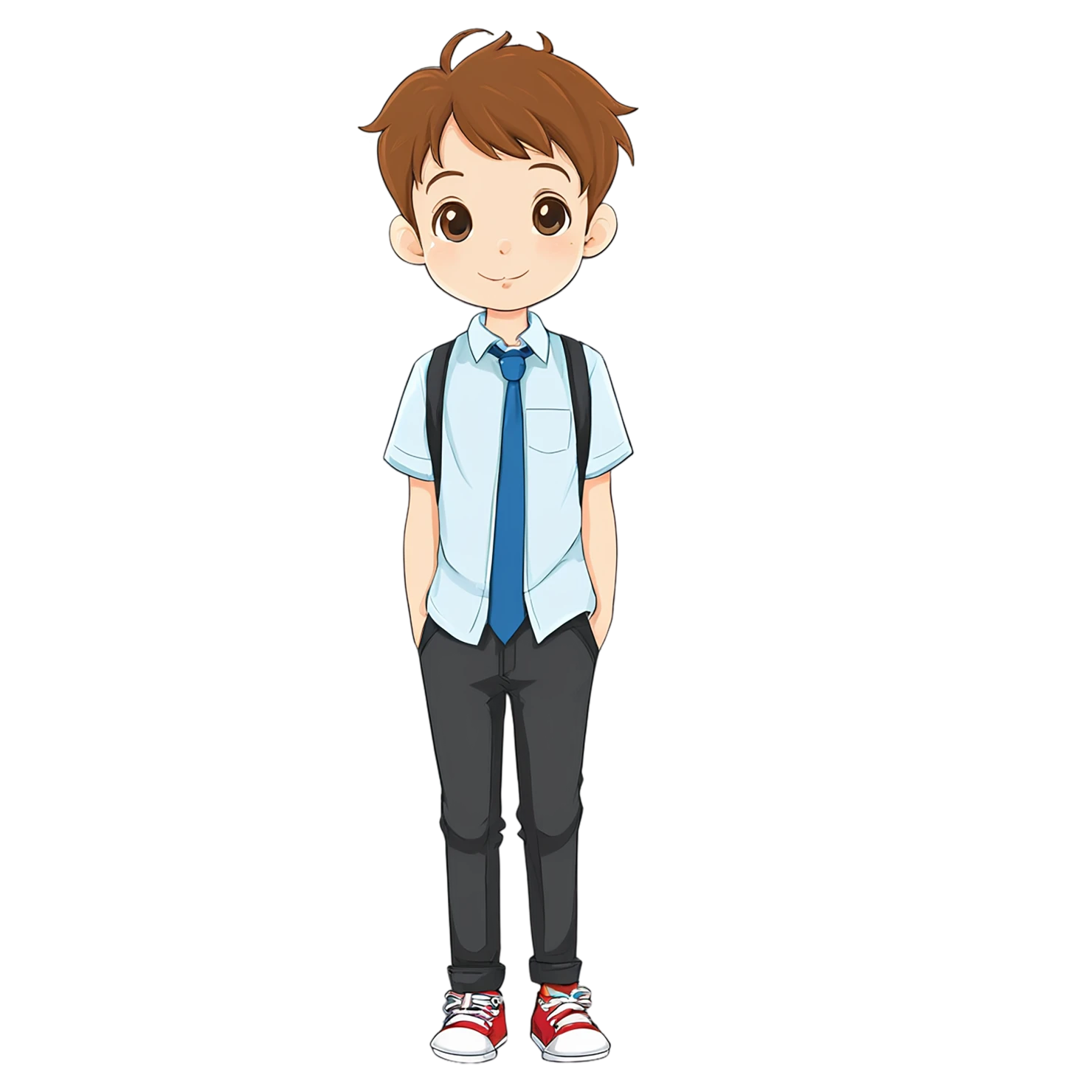 Boy cute sticker isolated on transparent background #13196