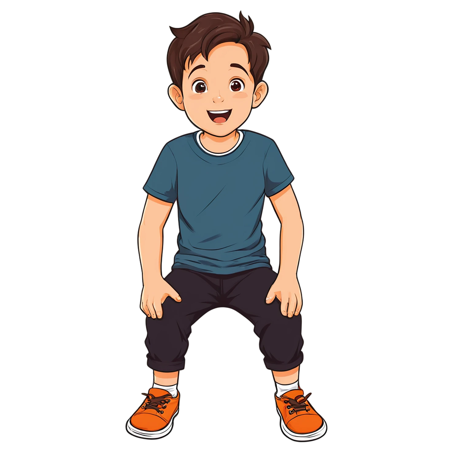 Boy cute sticker isolated on transparent background #13199