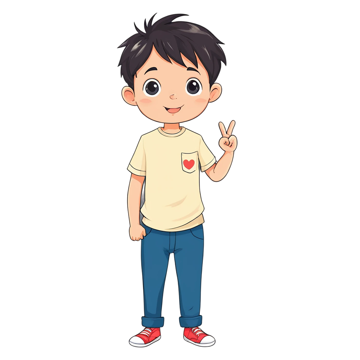 Boy cute sticker isolated on transparent background #13200