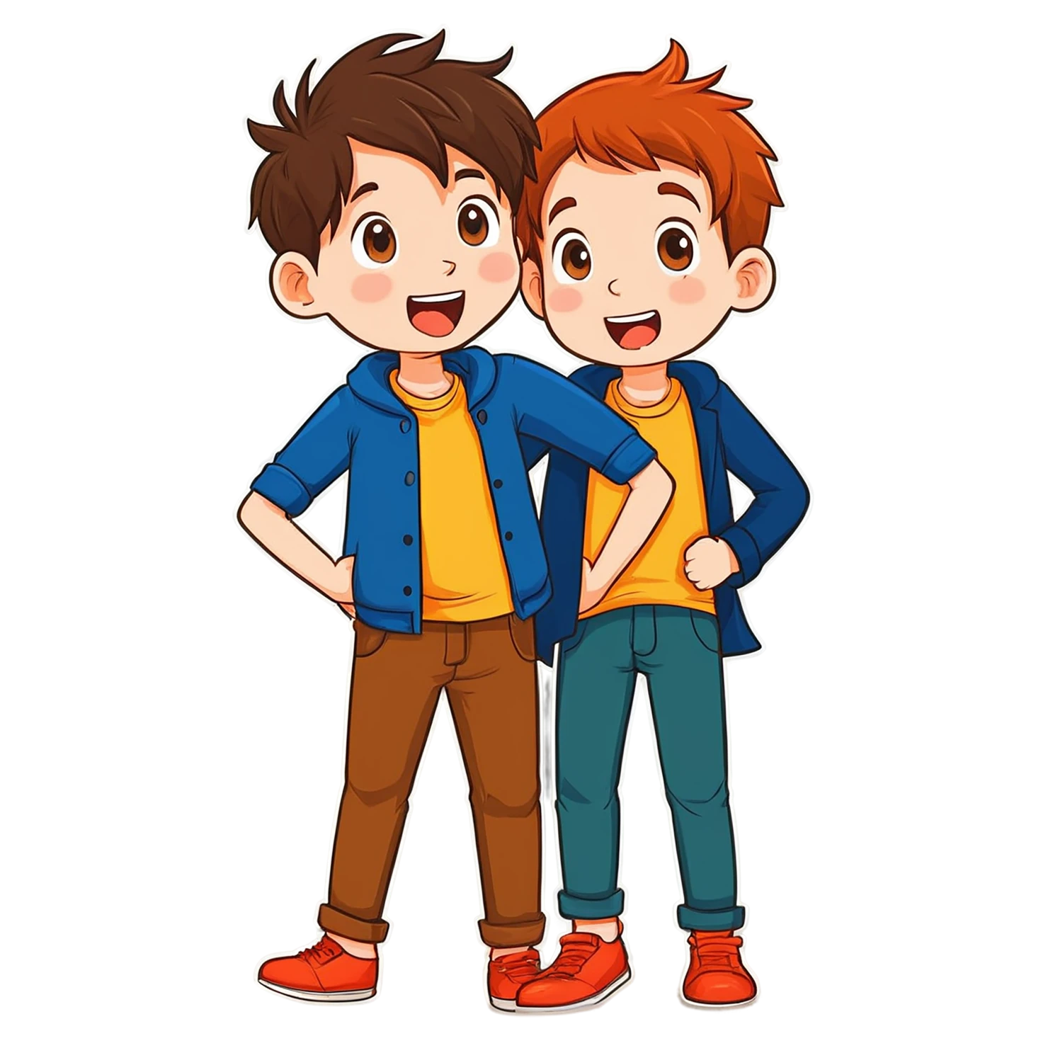 Boy cute sticker isolated on transparent background #13212