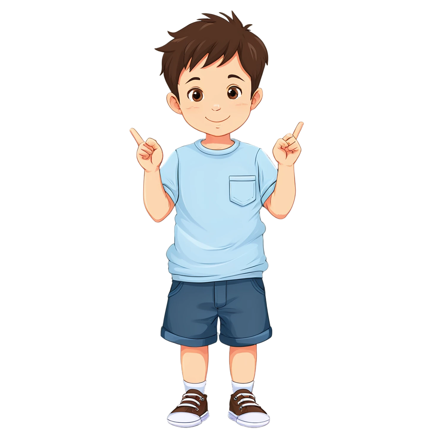 Boy cute sticker isolated on transparent background #13216