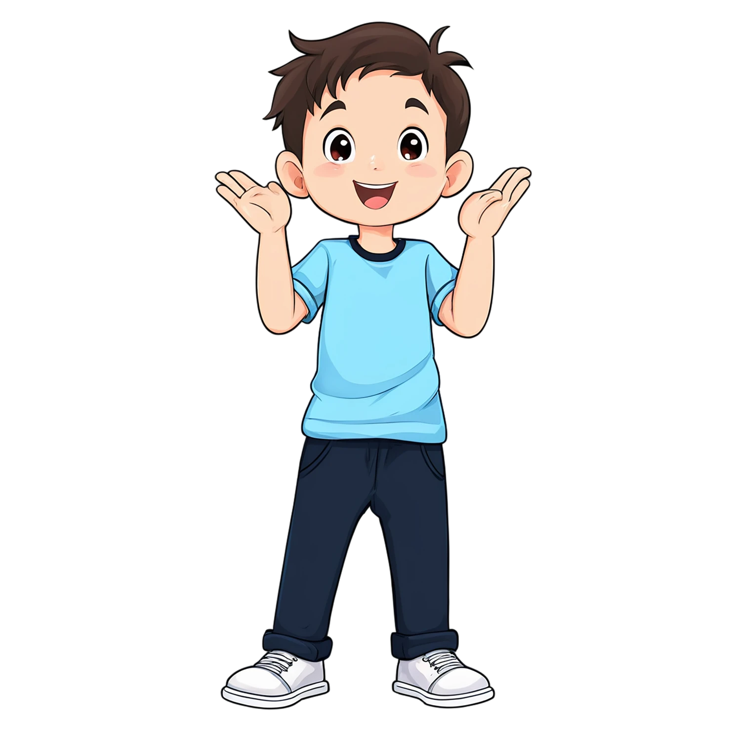 Boy cute sticker isolated on transparent background #13219