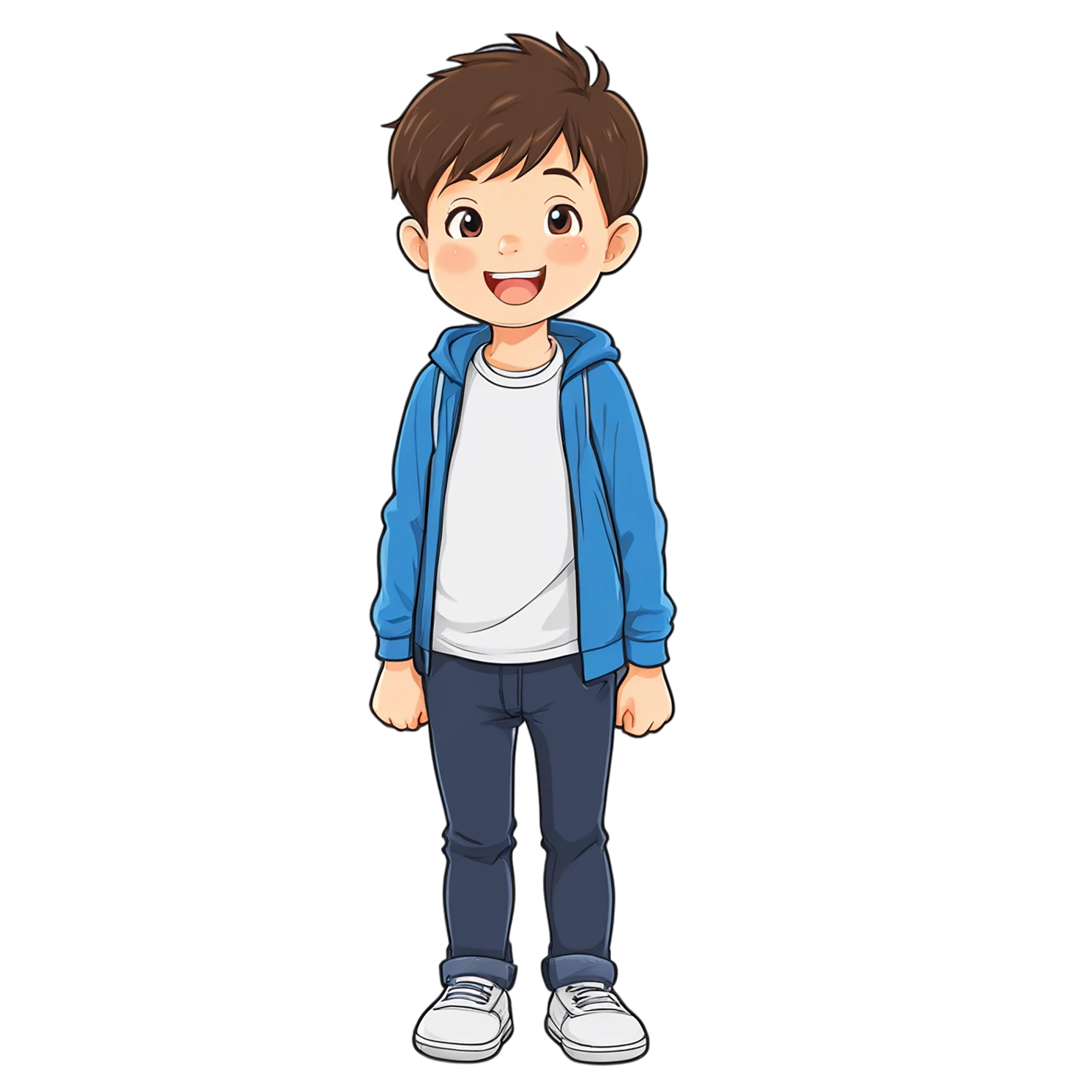 Boy cute sticker isolated on transparent background #13220