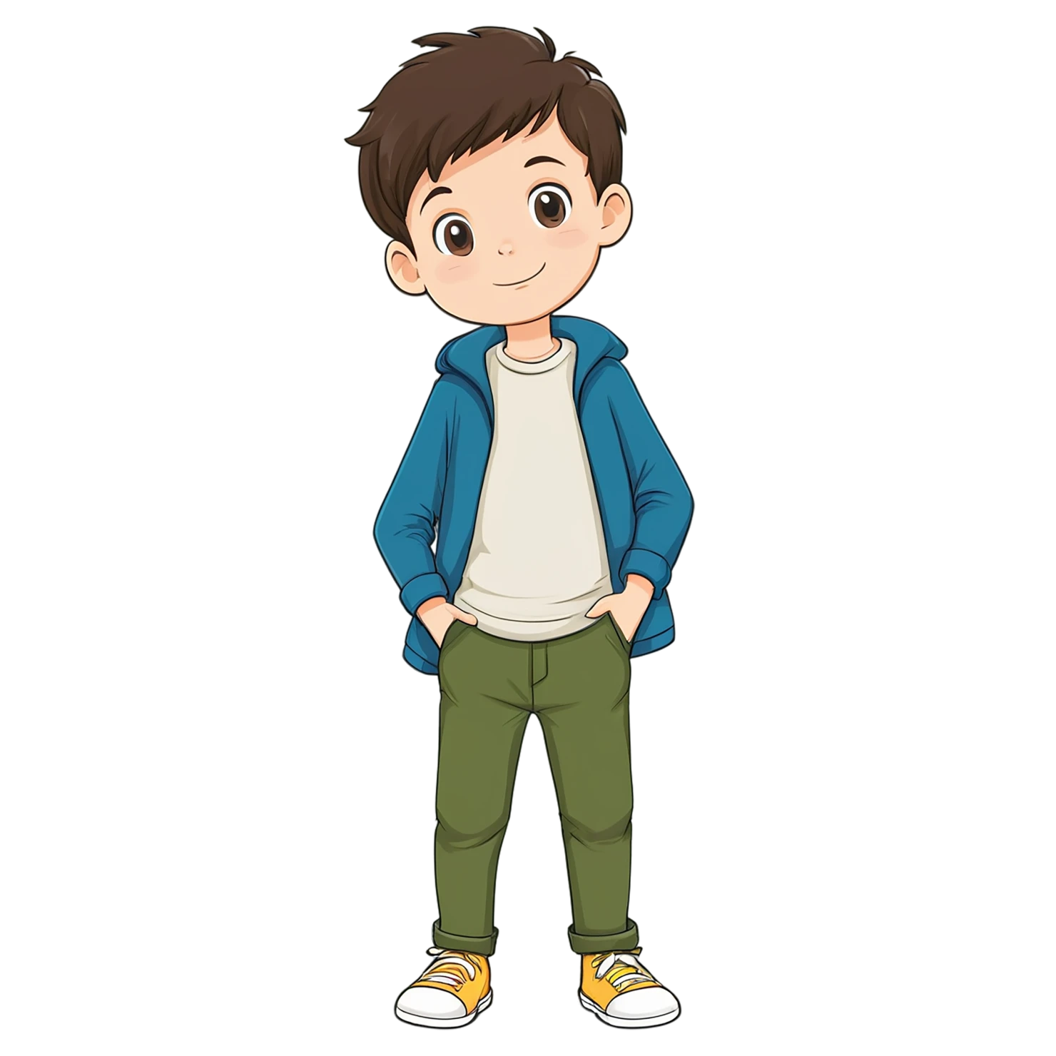 Boy cute sticker isolated on transparent background #13221