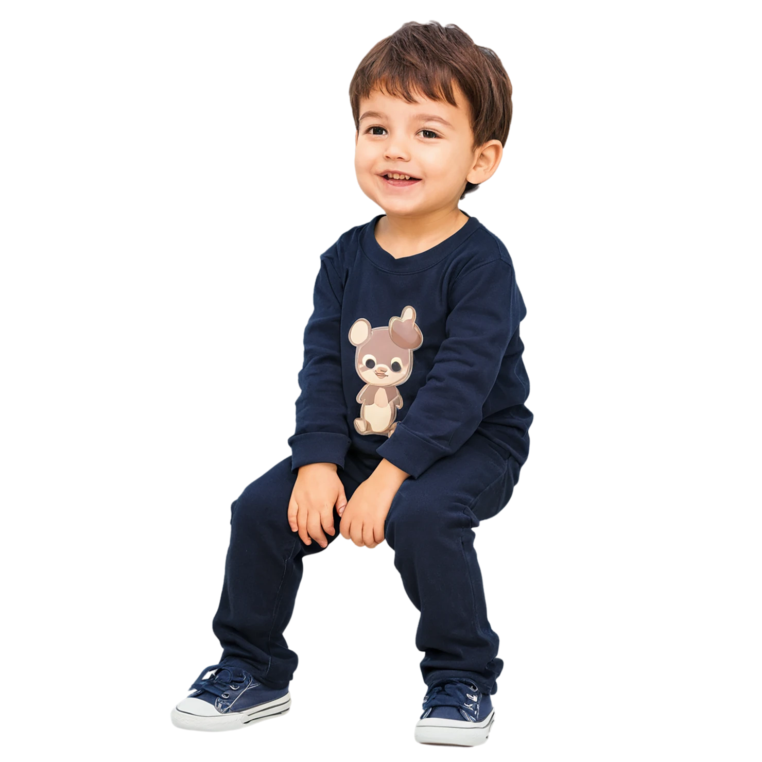 Boy cute sticker isolated on transparent background #13223