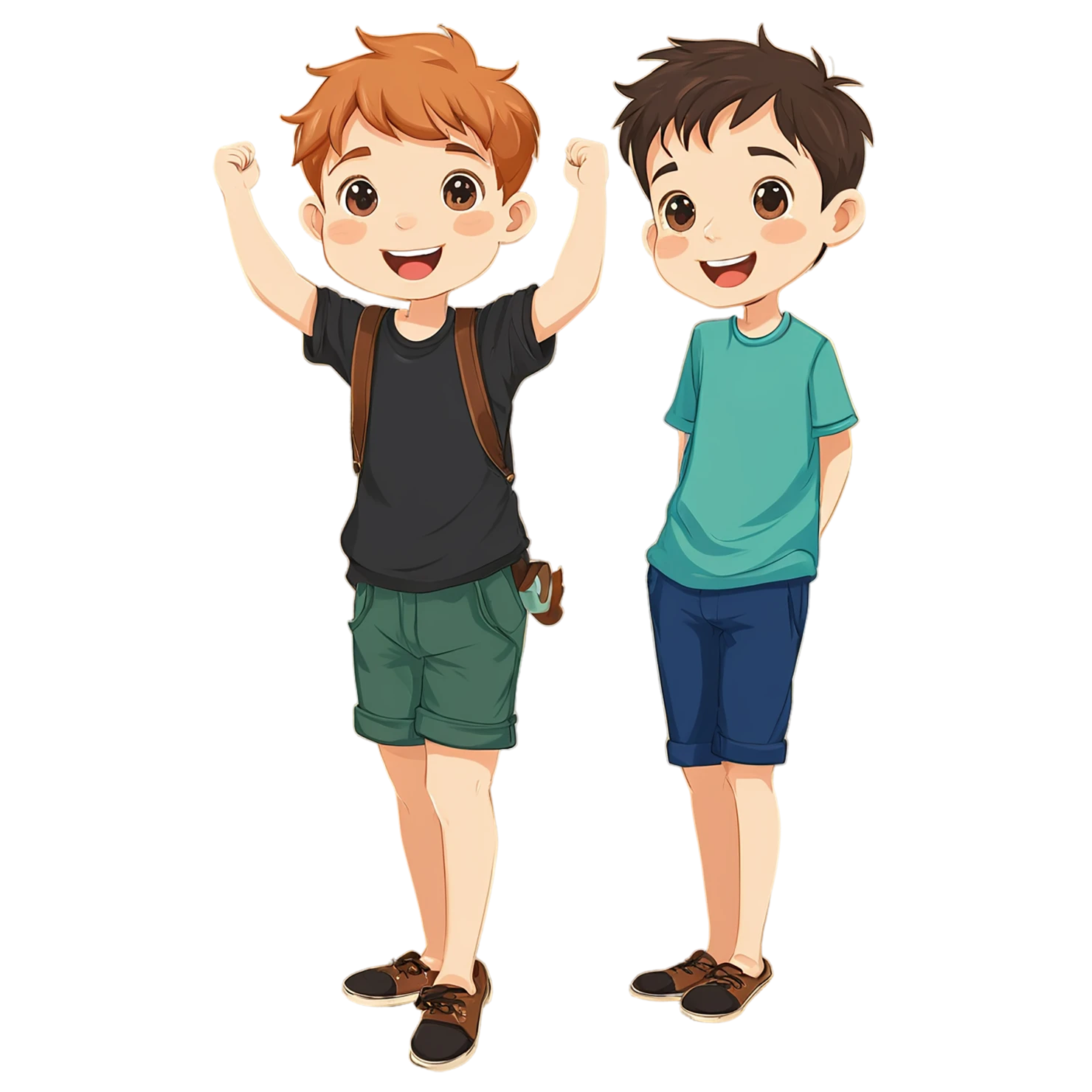 Boy cute sticker isolated on transparent background #13226