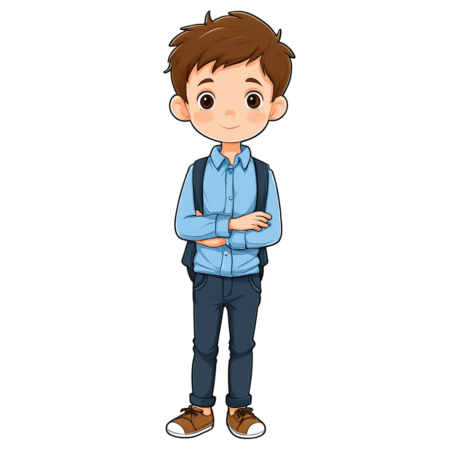 Boy cute sticker isolated on transparent background #13229