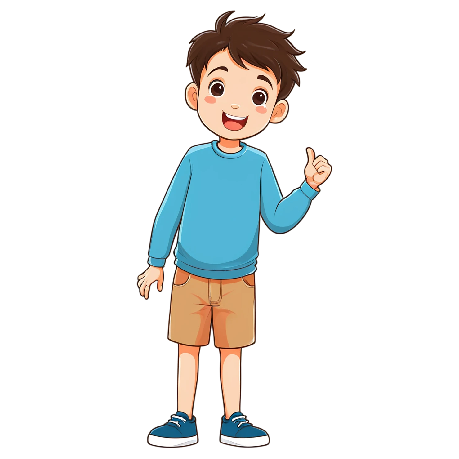 Boy cute sticker isolated on transparent background #13231