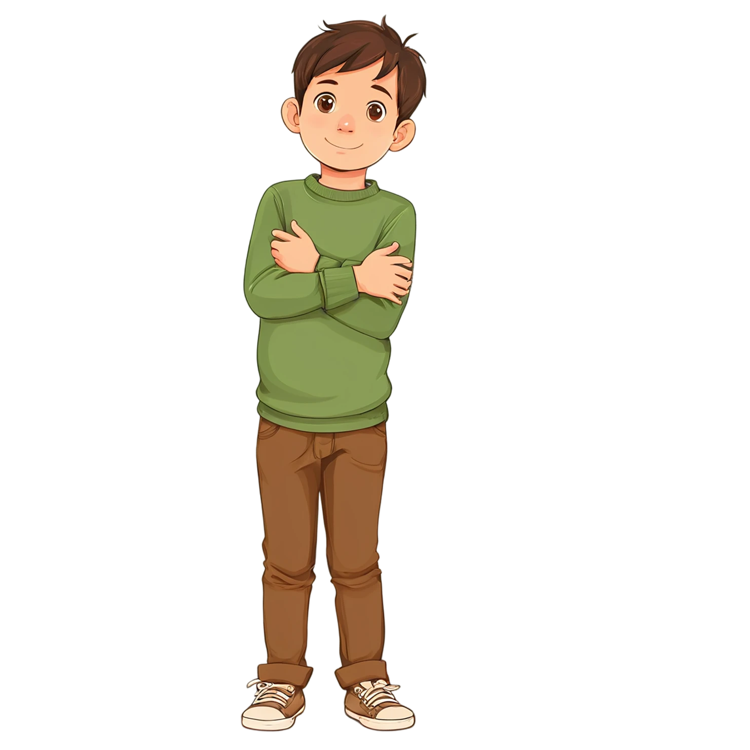 Boy cute sticker isolated on transparent background #13238