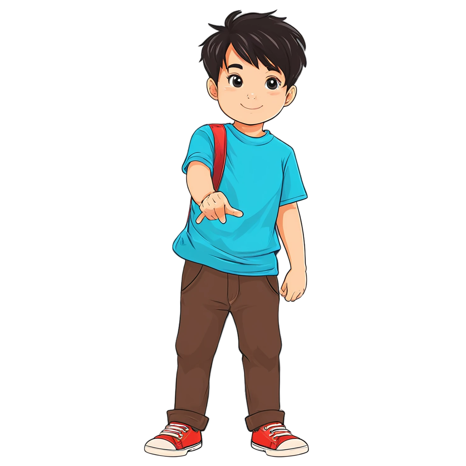 Boy cute sticker isolated on transparent background #13245