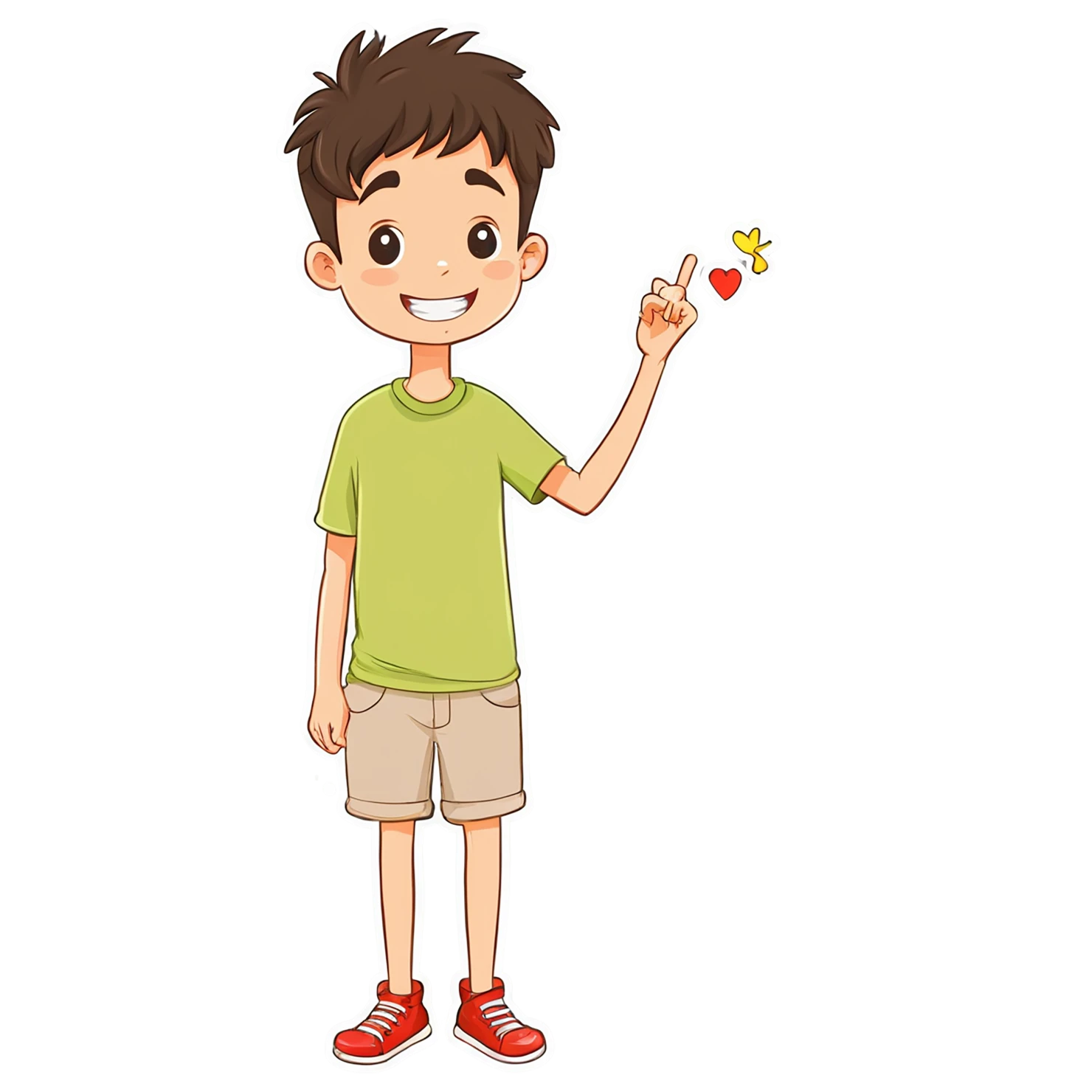 Boy cute sticker isolated on transparent background #13247