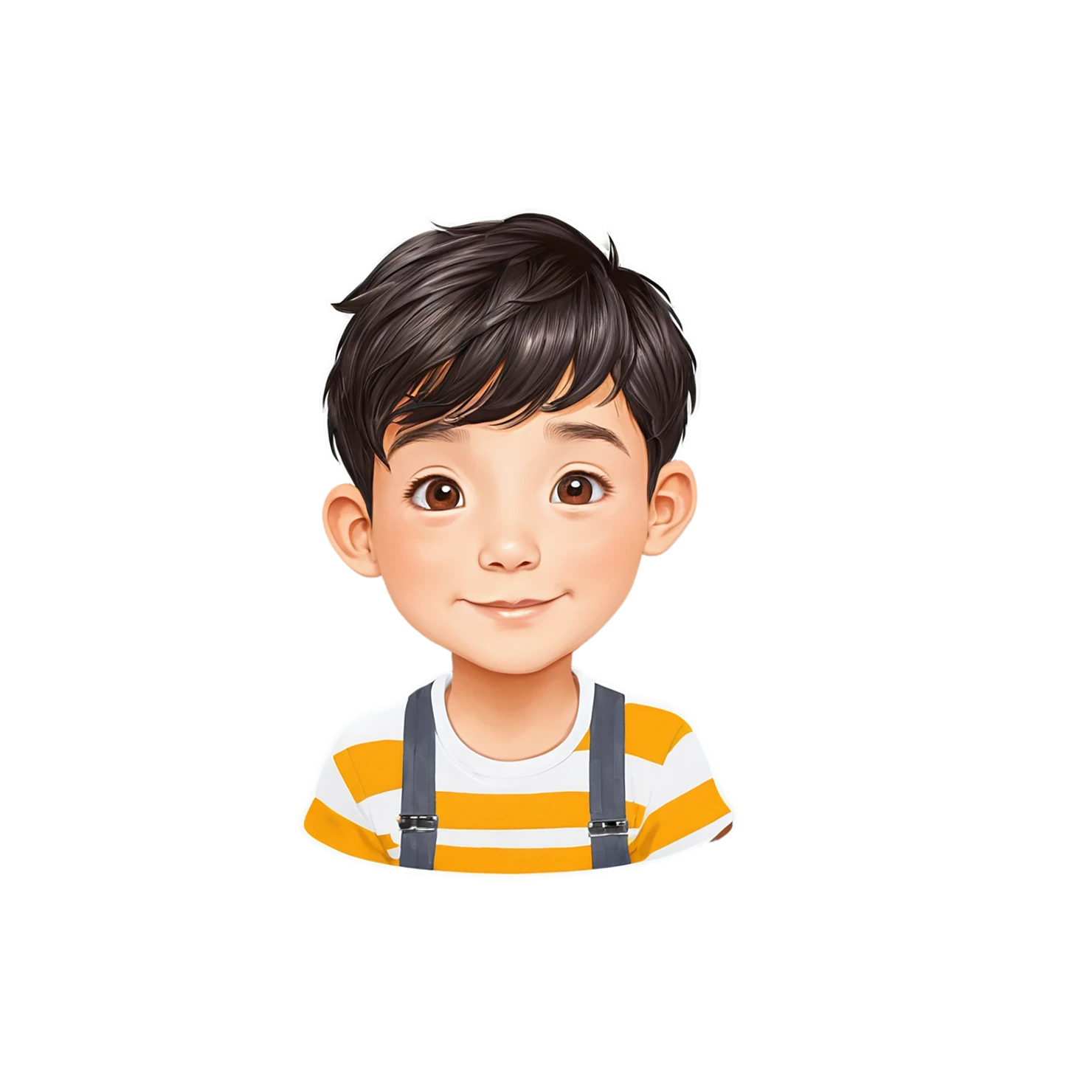 Boy cute sticker isolated on transparent background #13248