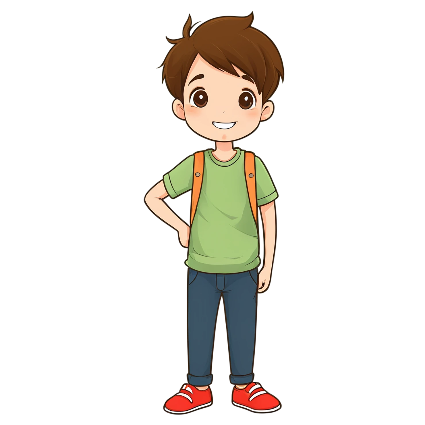 Boy cute sticker isolated on transparent background #13249