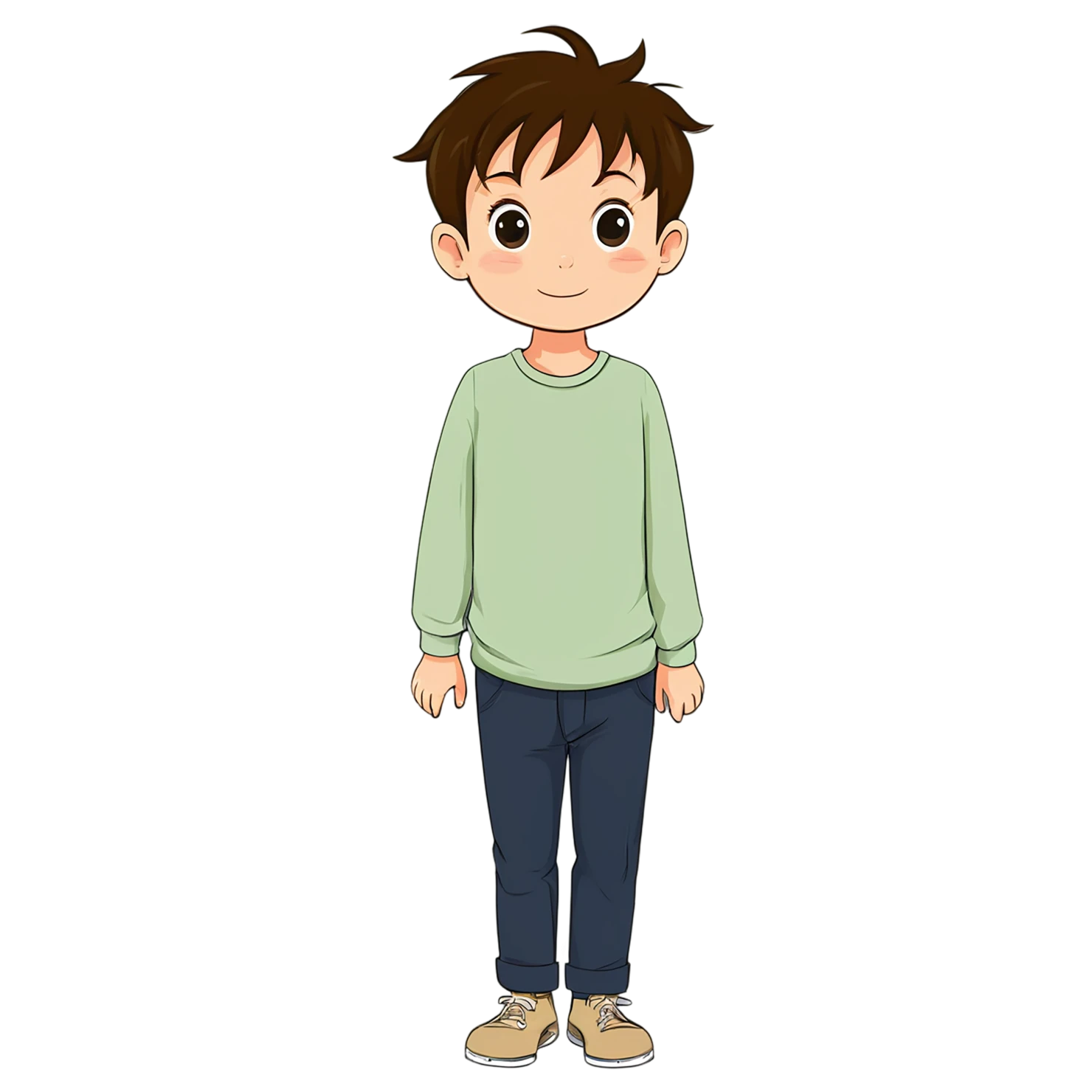 Boy cute sticker isolated on transparent background #13252