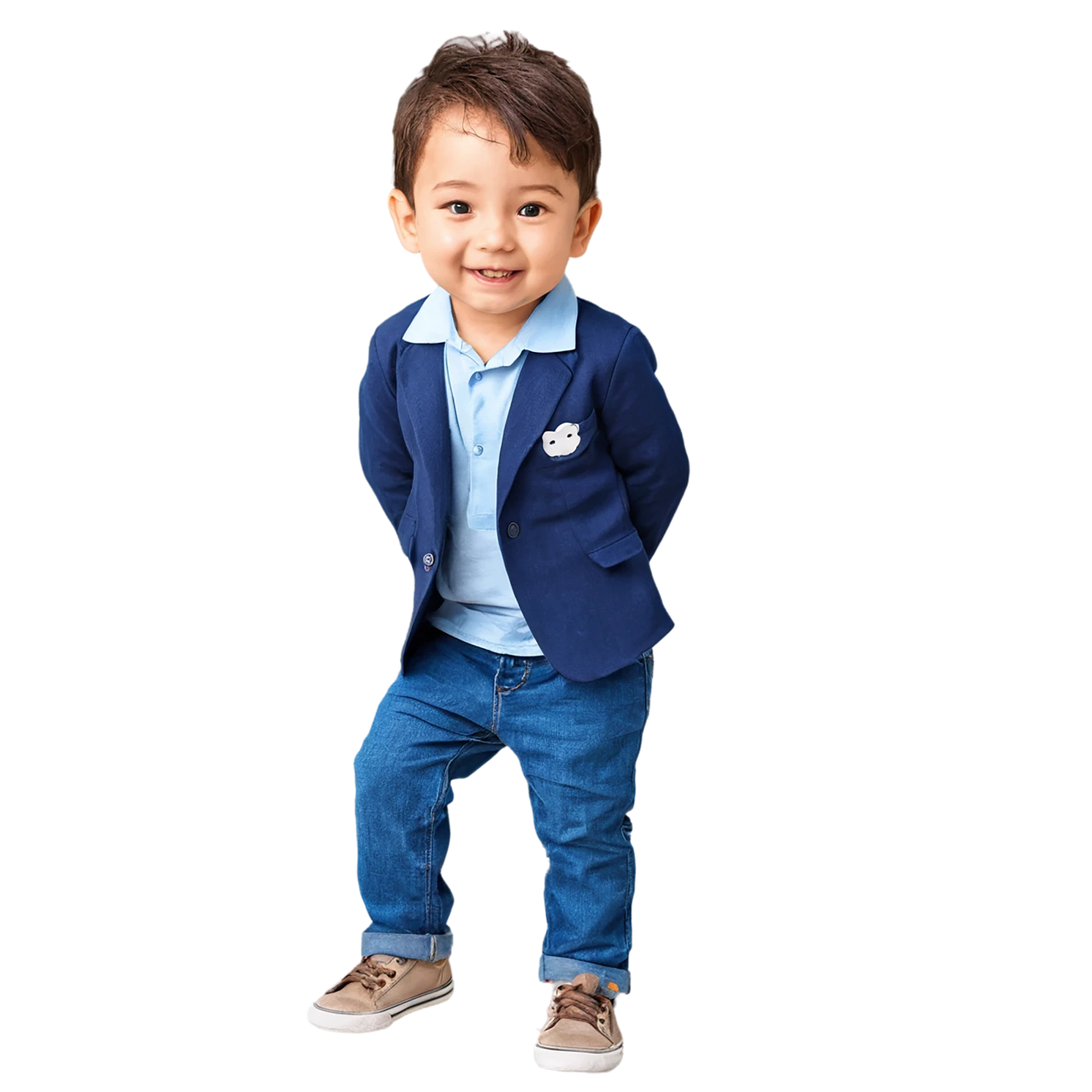 Boy cute sticker isolated on transparent background #13257