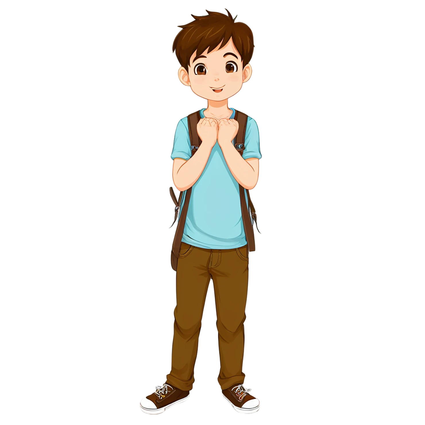 Boy cute sticker isolated on transparent background #13258