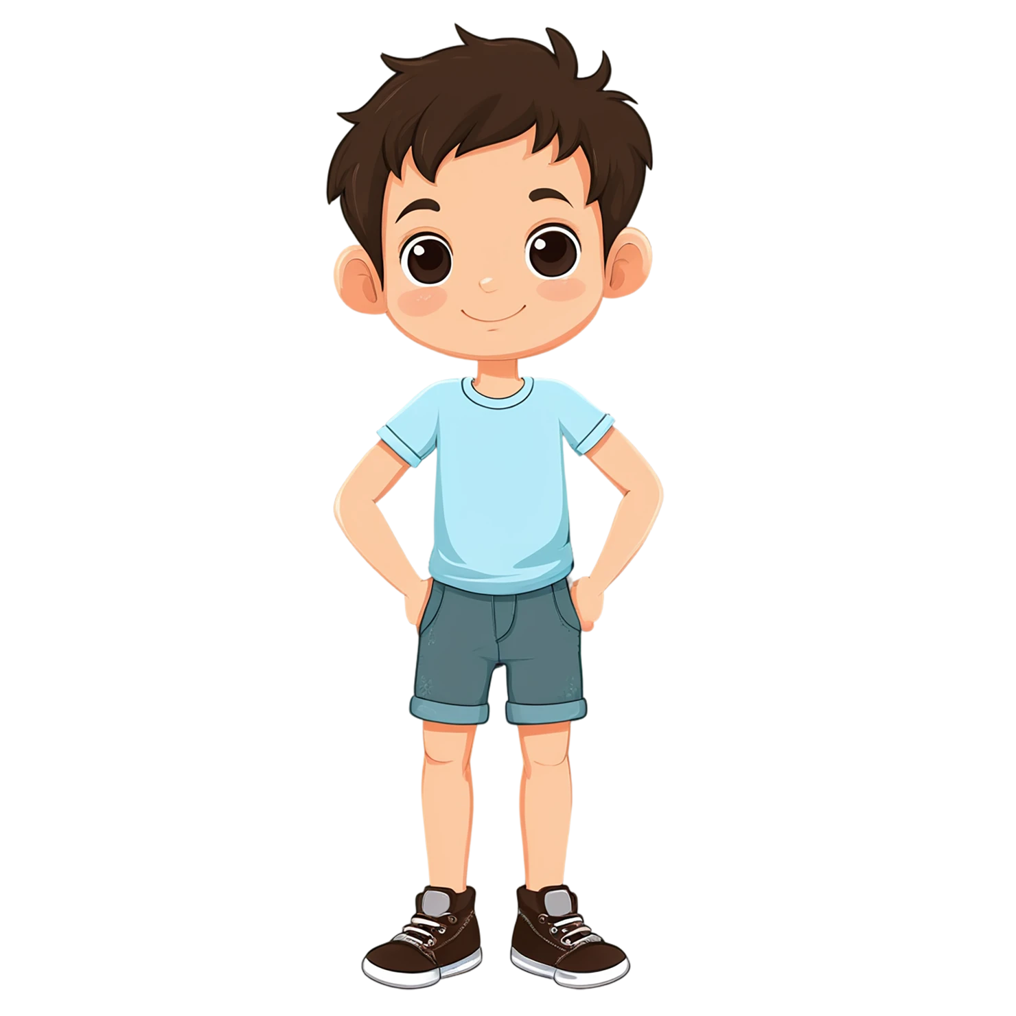 Boy cute sticker isolated on transparent background #13260