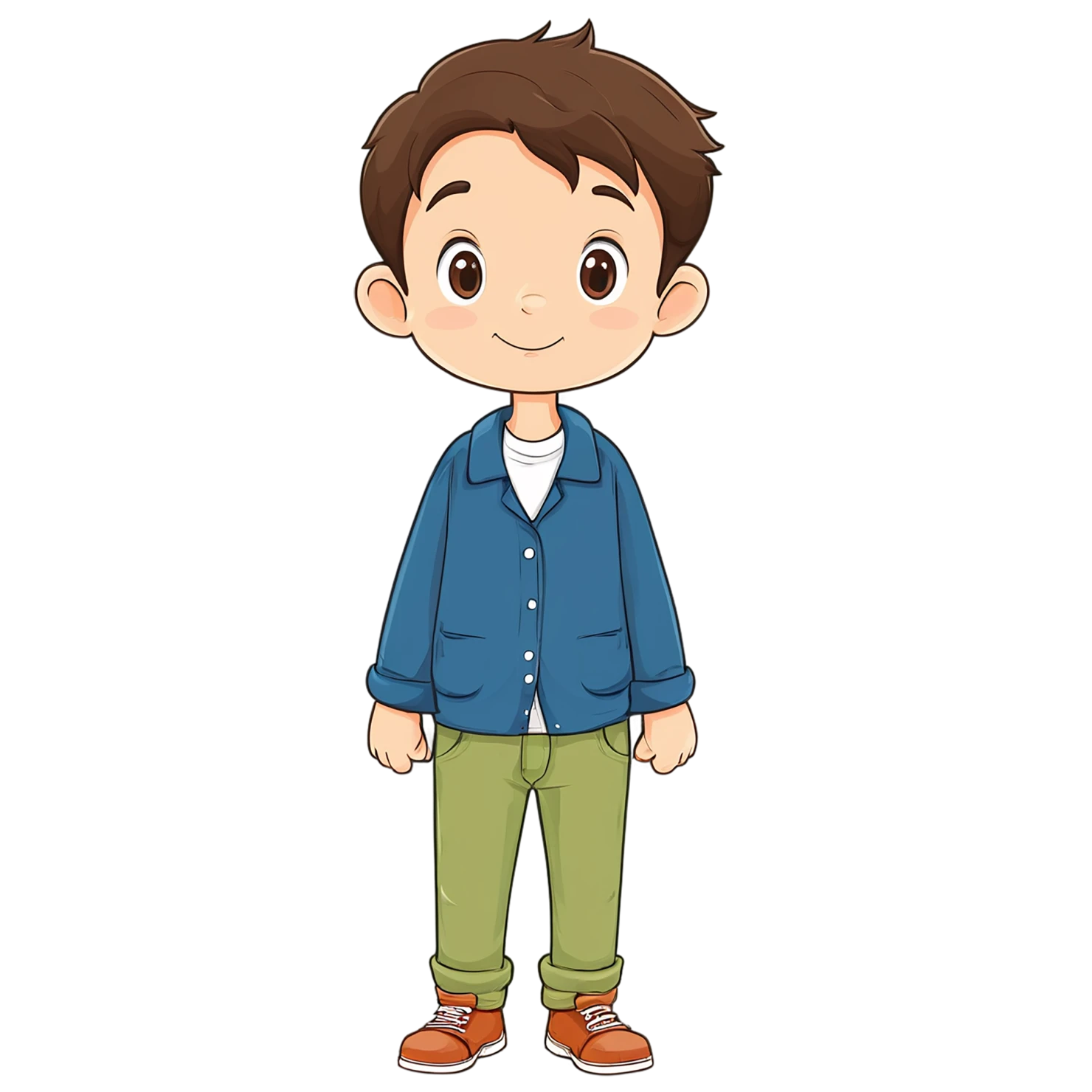 Boy cute sticker isolated on transparent background #13261