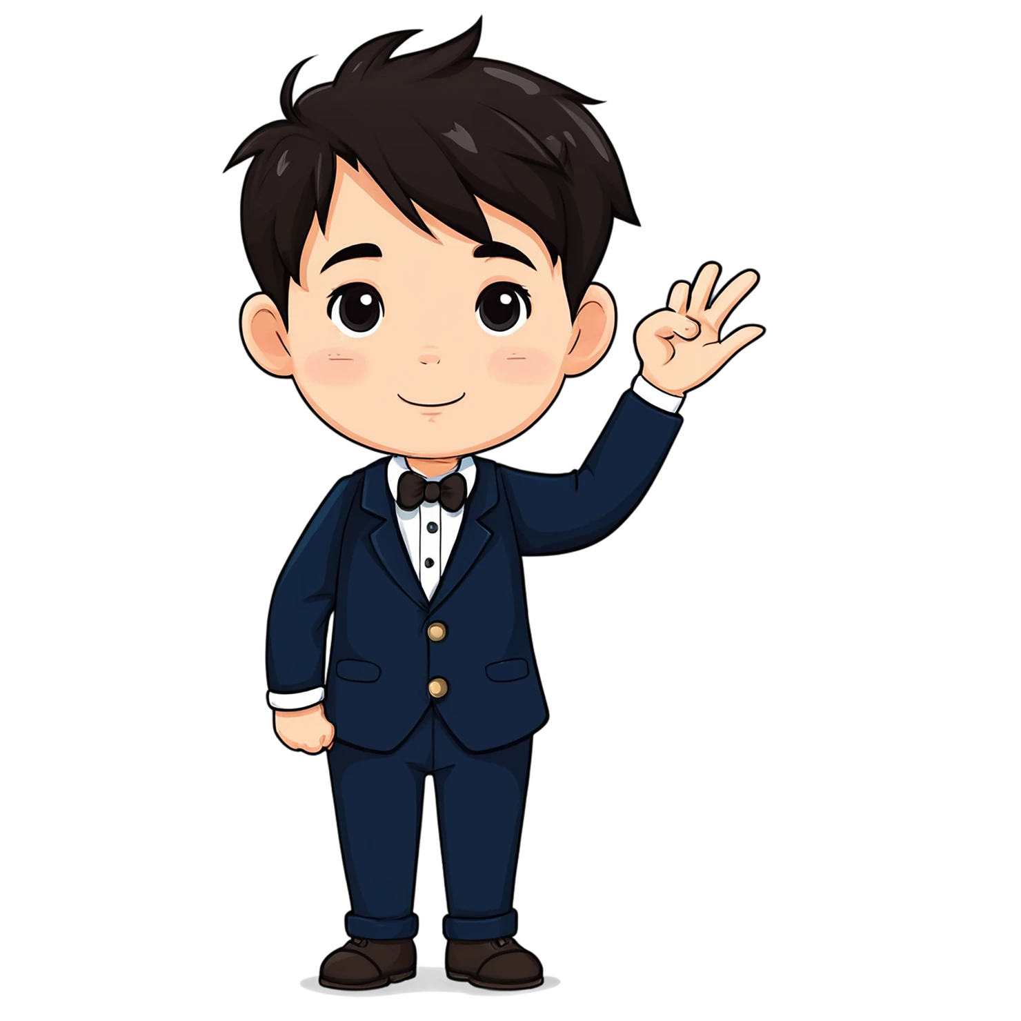 Boy cute sticker isolated on transparent background #13271