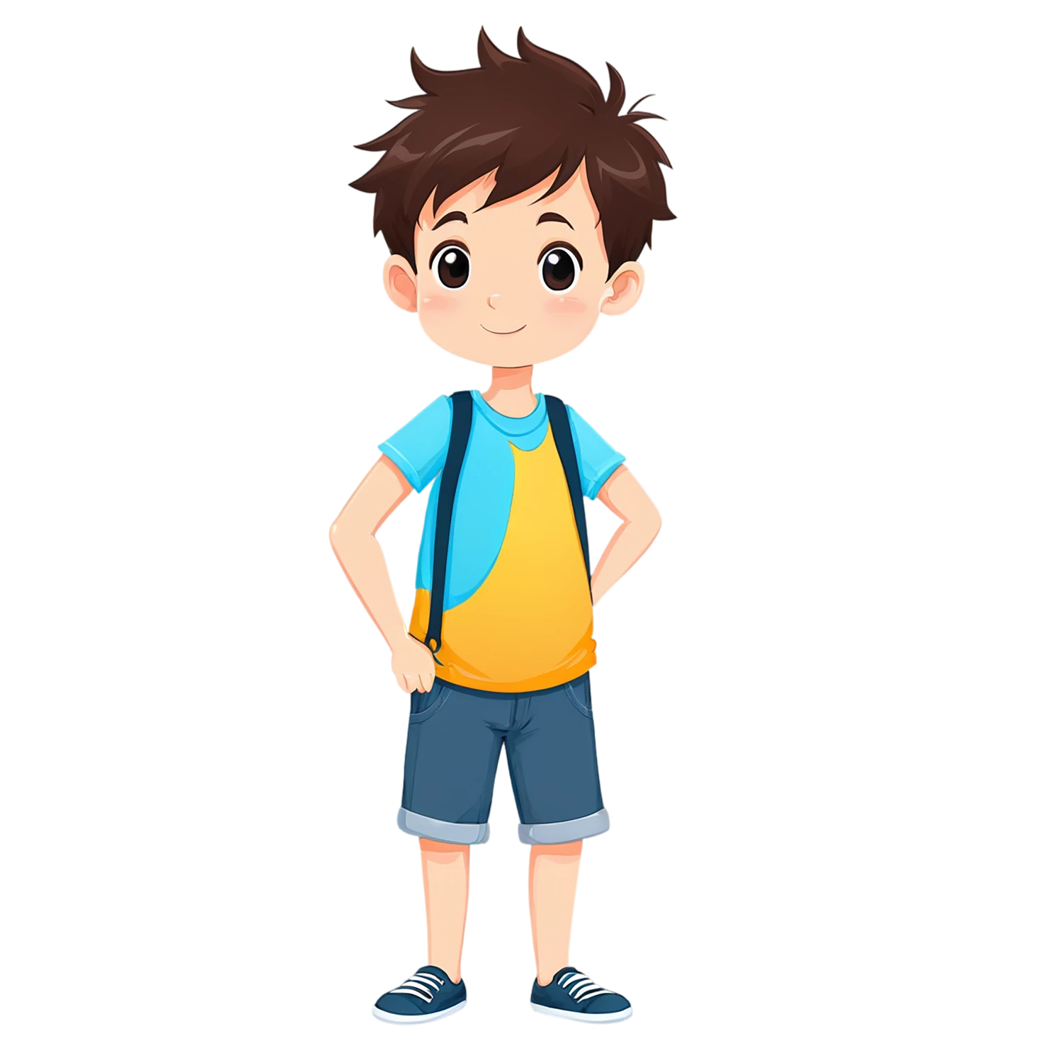 Boy cute sticker isolated on transparent background #13274
