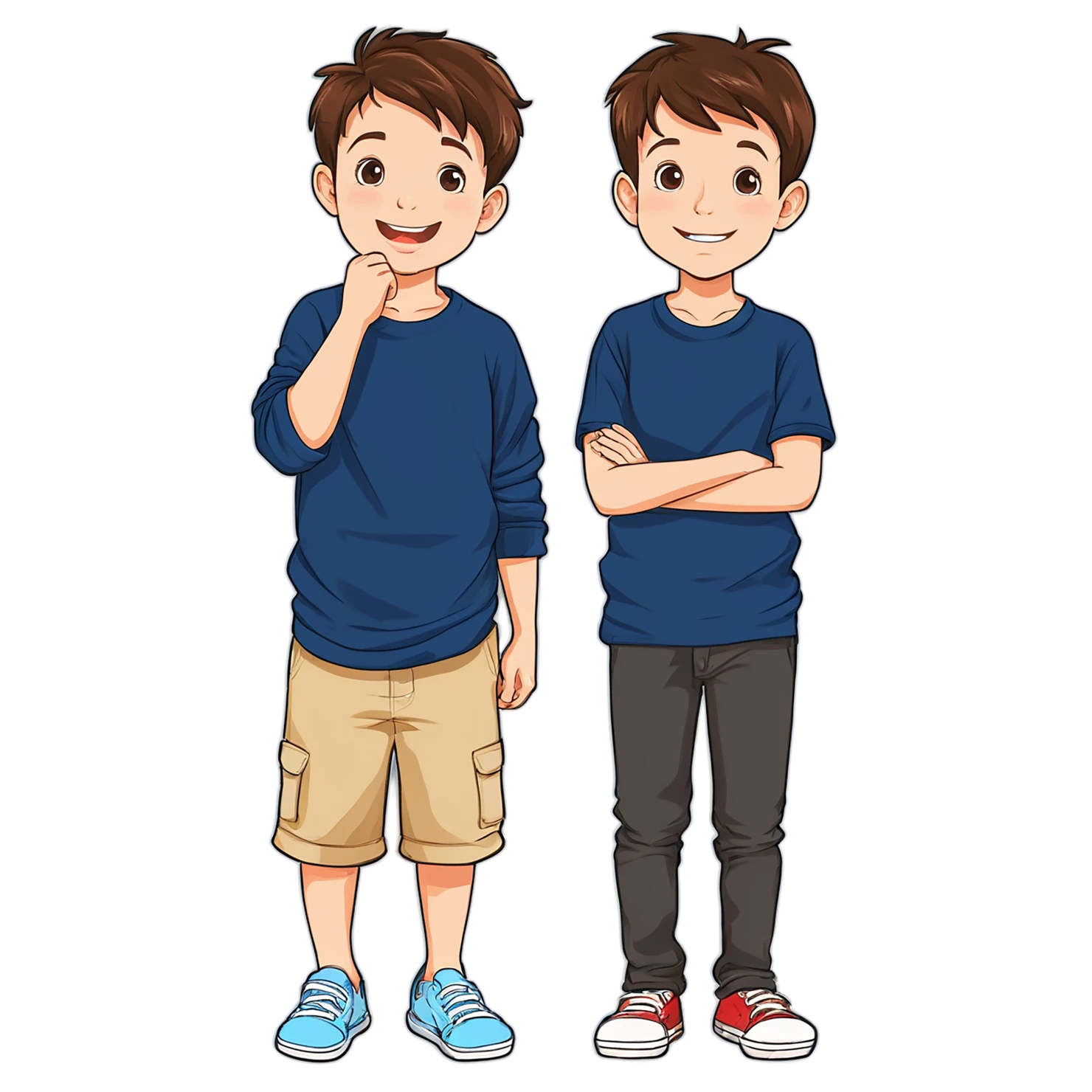 Boy cute sticker isolated on transparent background #13275