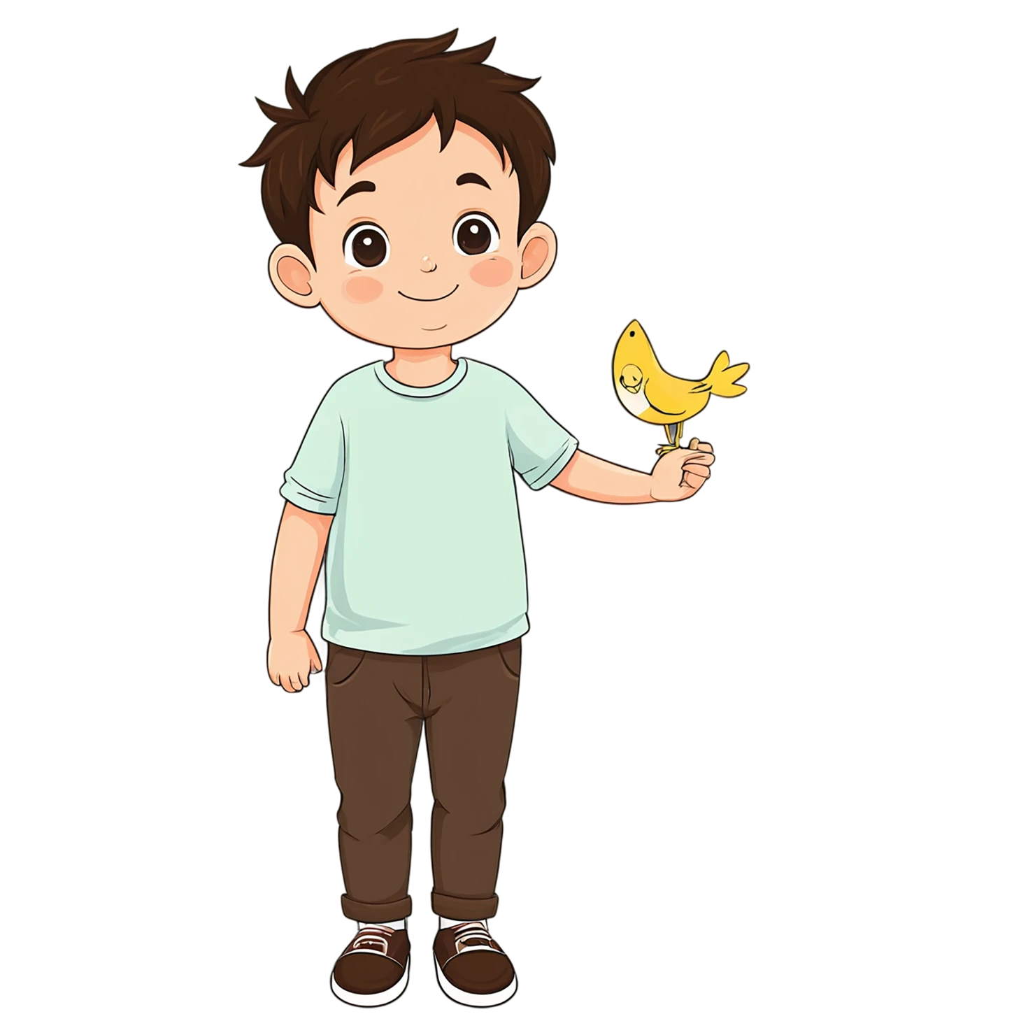 Boy cute sticker isolated on transparent background #13287