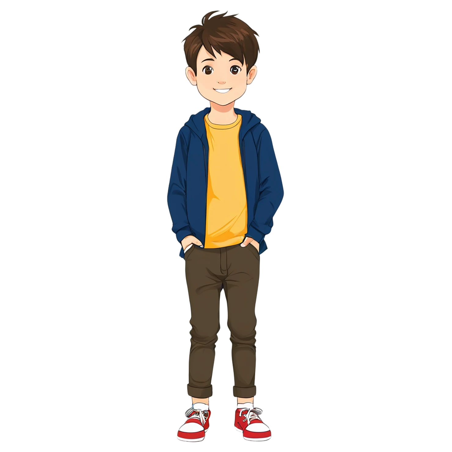 Boy cute sticker isolated on transparent background #13288