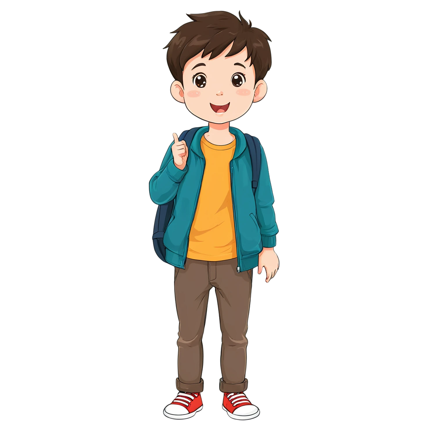 Boy cute sticker isolated on transparent background #13292