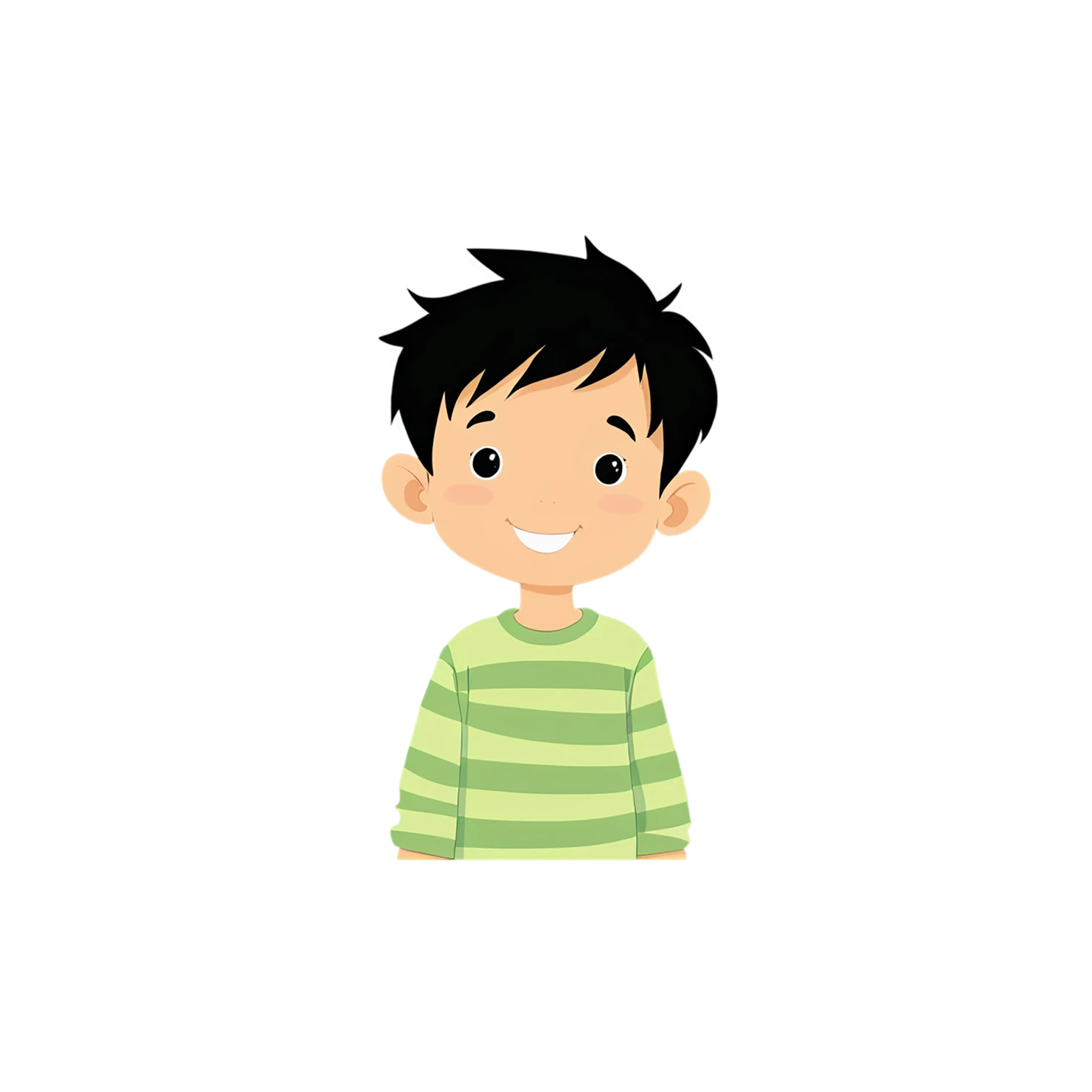 Boy cute sticker isolated on transparent background #13294
