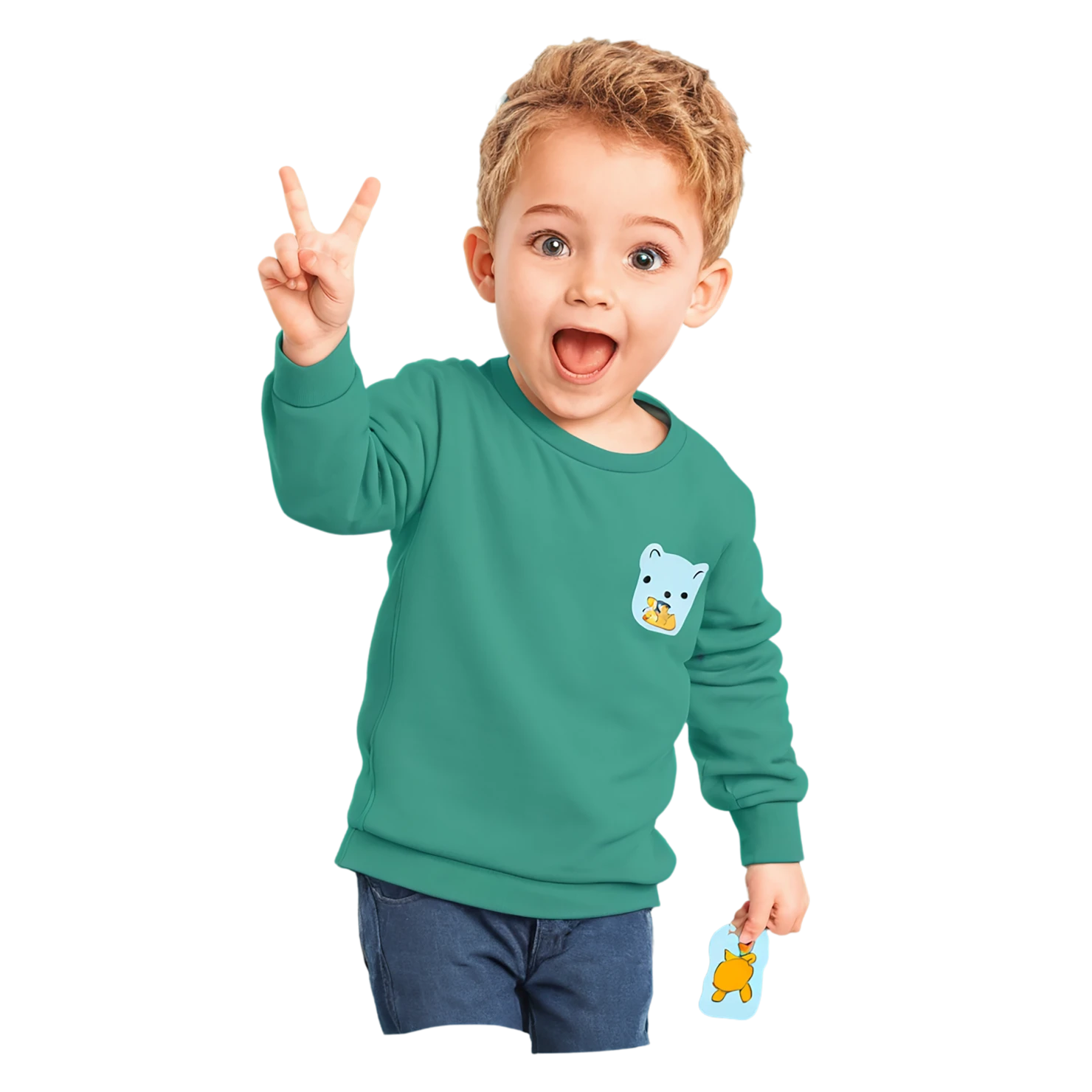 Boy cute sticker isolated on transparent background #13296