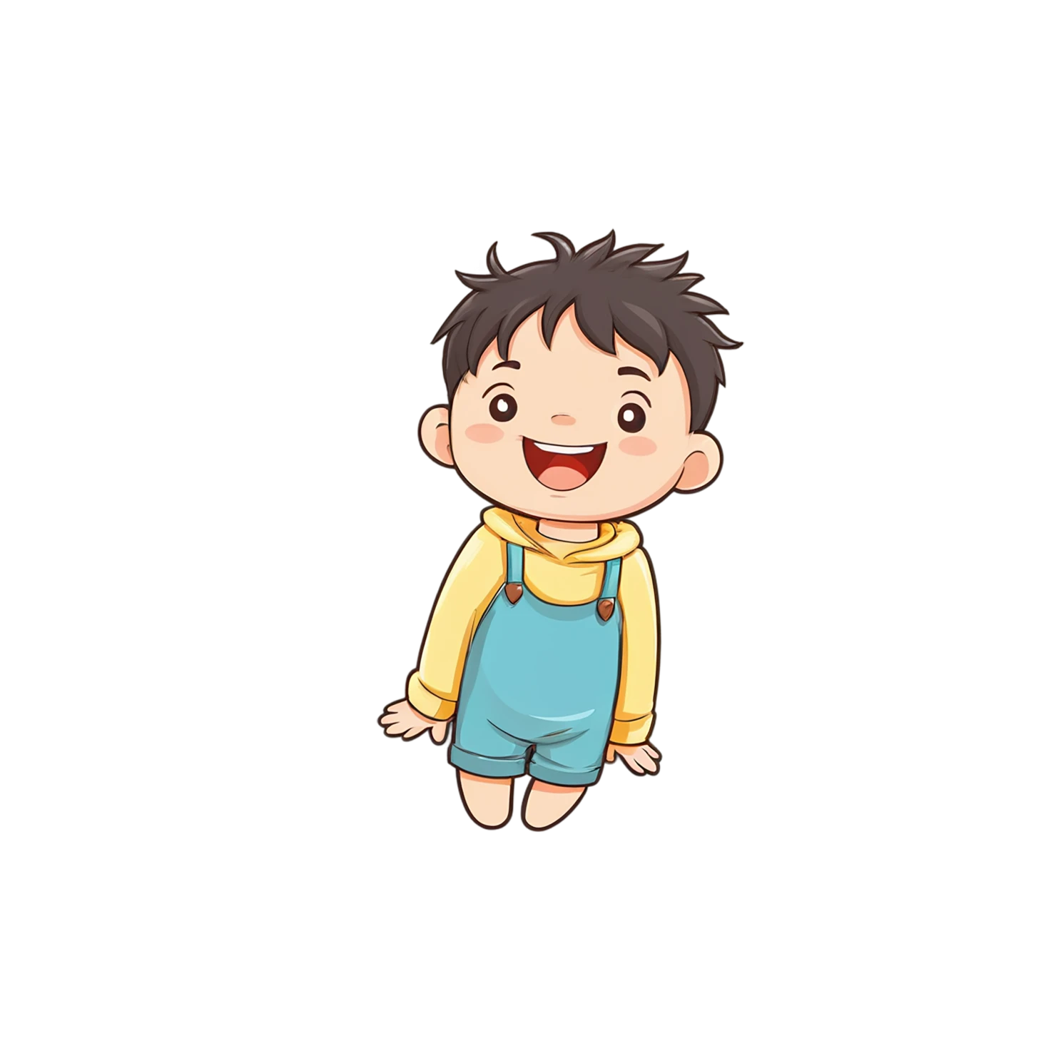 Boy cute sticker isolated on transparent background #13298