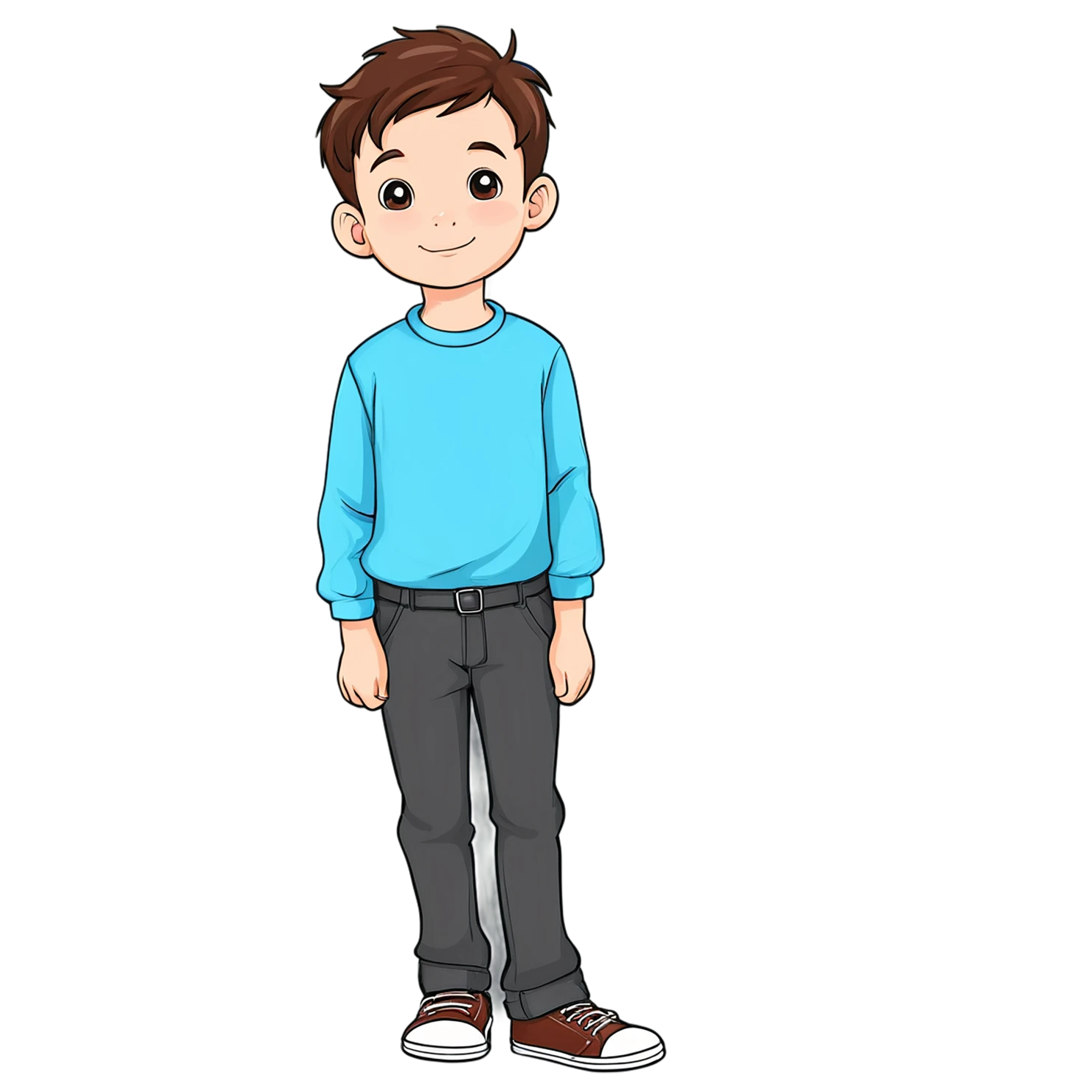Boy cute sticker isolated on transparent background #13303