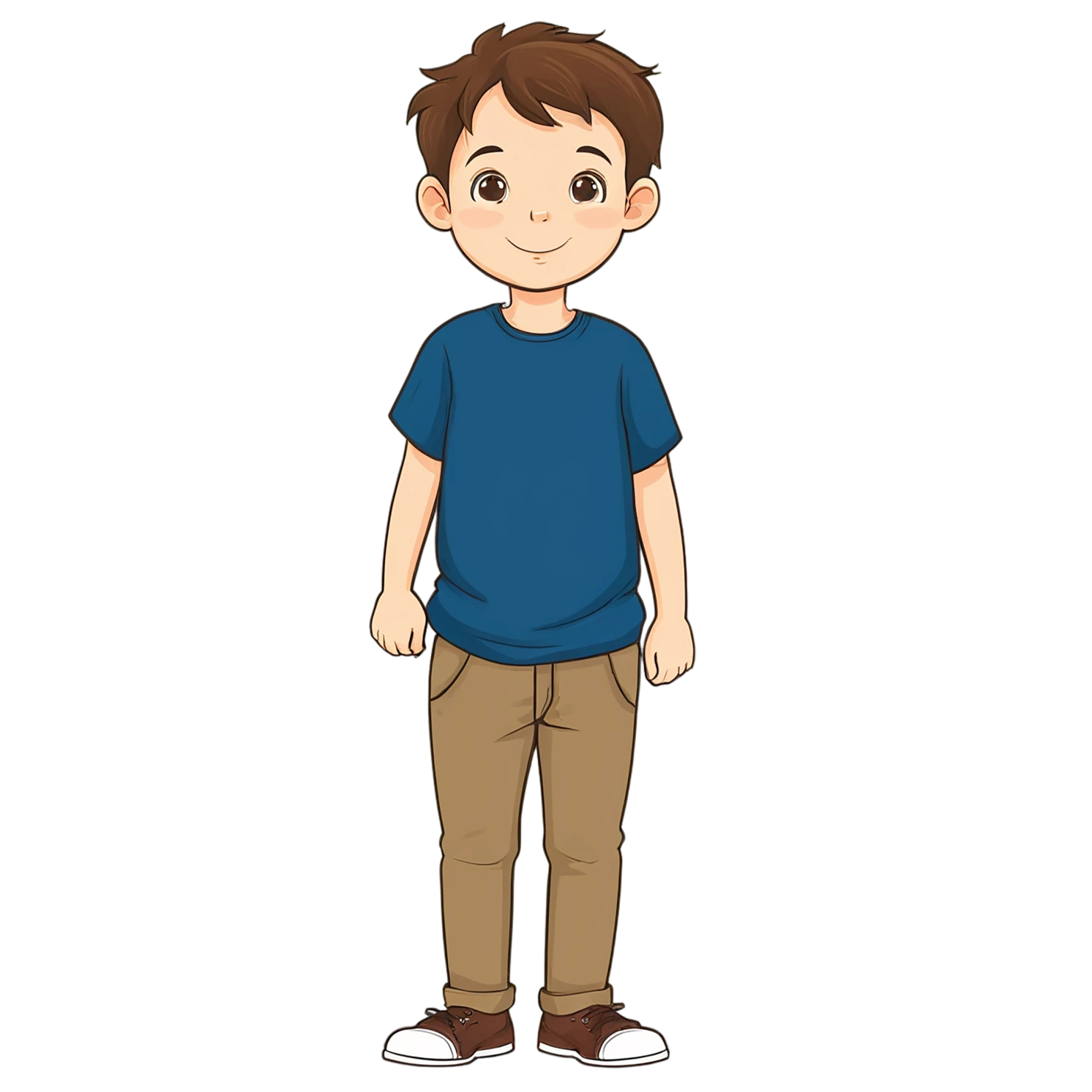 Boy cute sticker isolated on transparent background #13306
