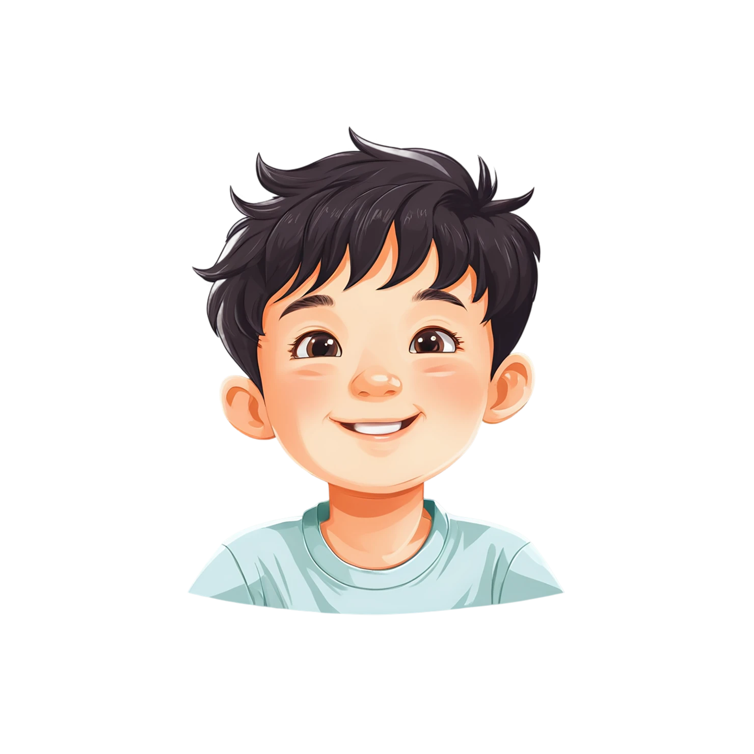 Boy cute sticker isolated on transparent background #13310