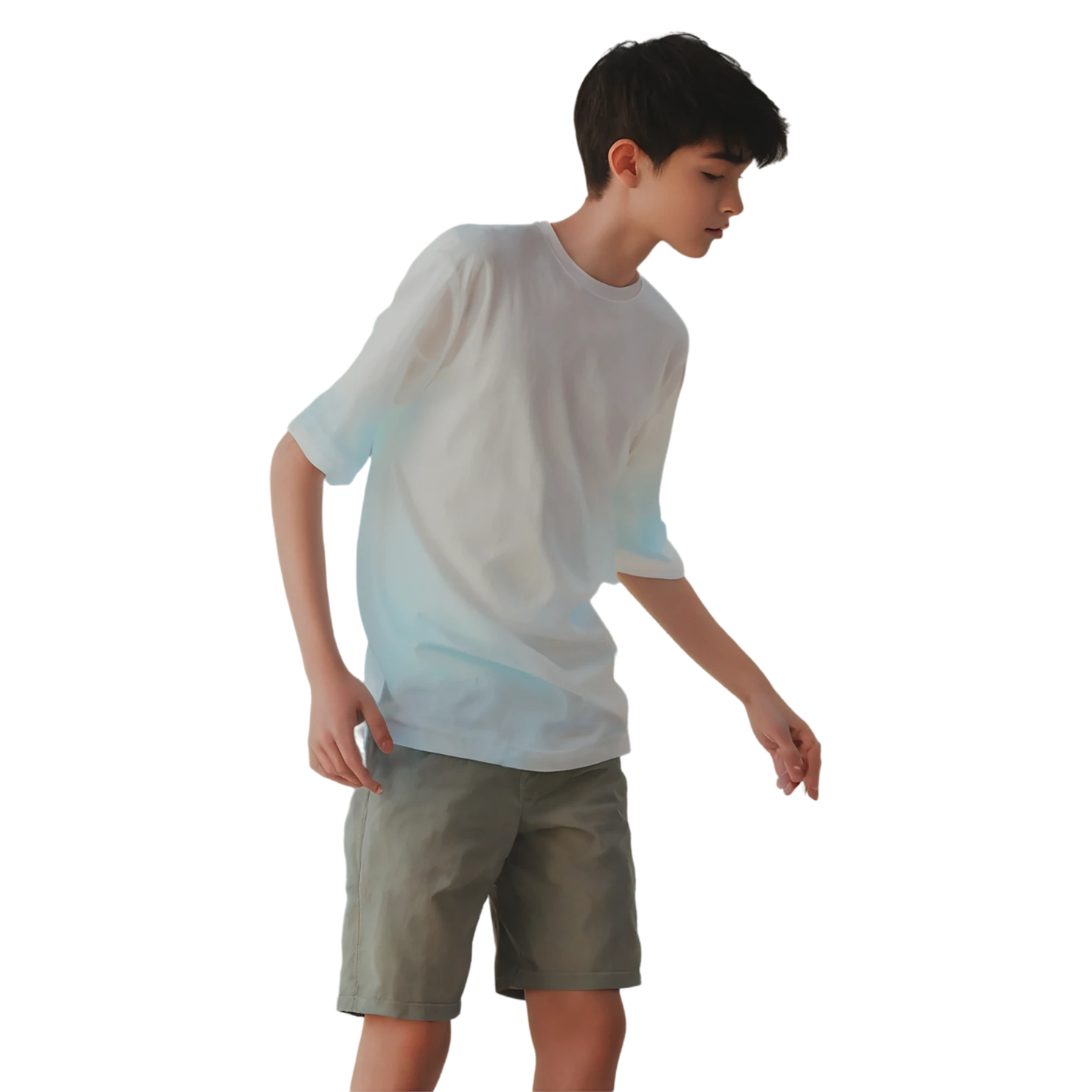 Boy watercolor sticker isolated on transparent background #13312