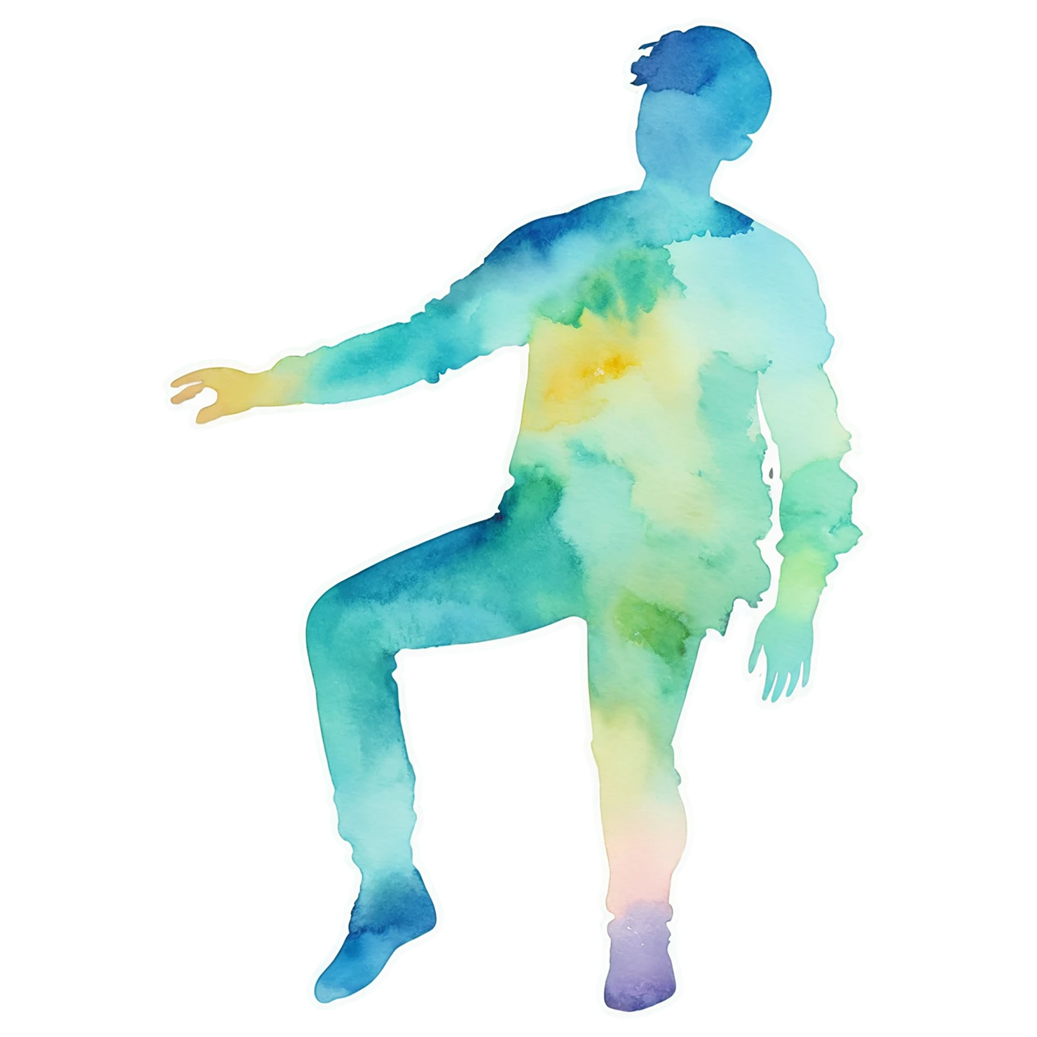 Boy watercolor sticker isolated on transparent background #13316
