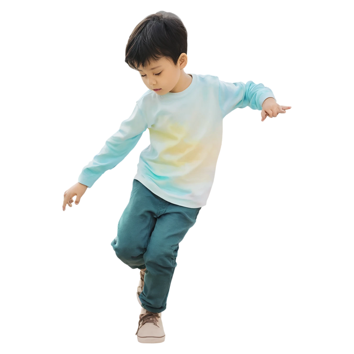 Boy watercolor sticker isolated on transparent background #13317