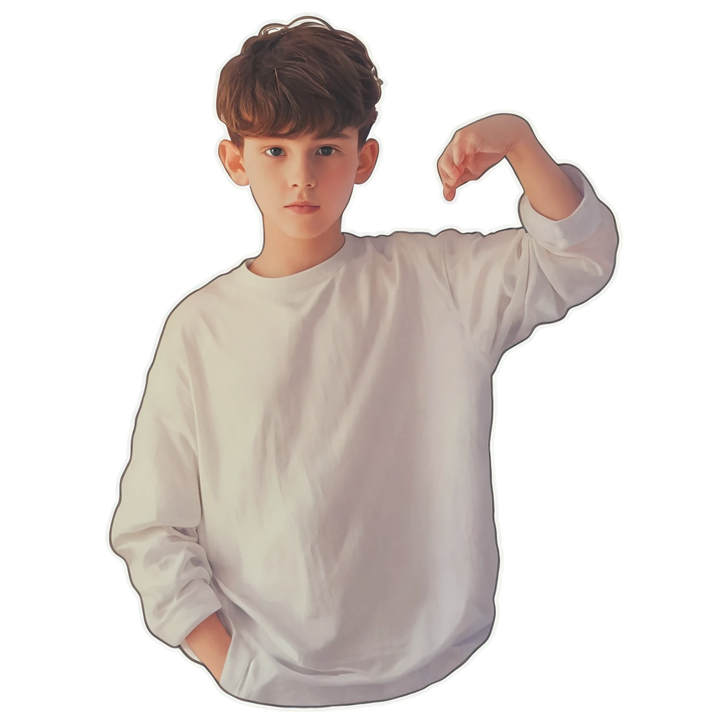 Boy watercolor sticker isolated on transparent background #13318