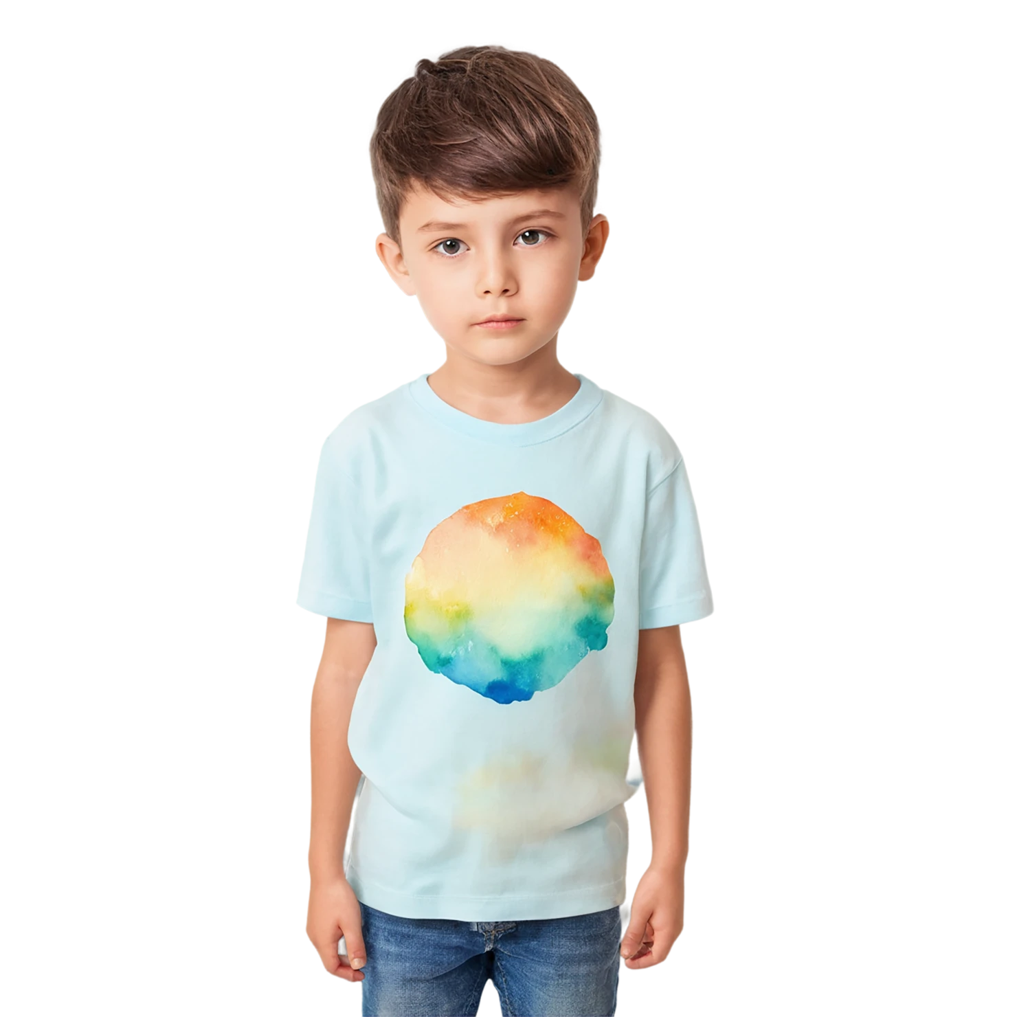 Boy watercolor sticker isolated on transparent background #13319