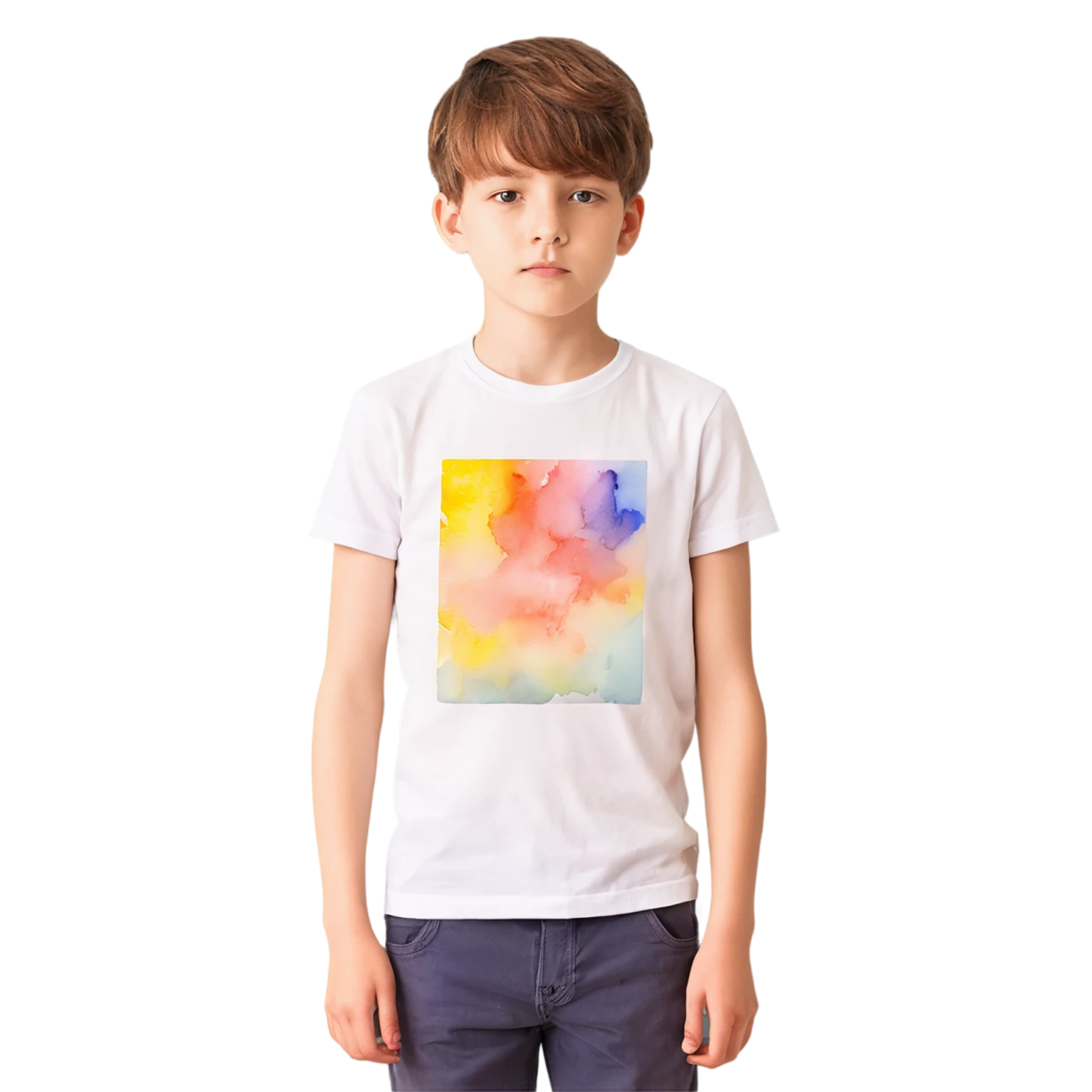 Boy watercolor sticker isolated on transparent background #13328
