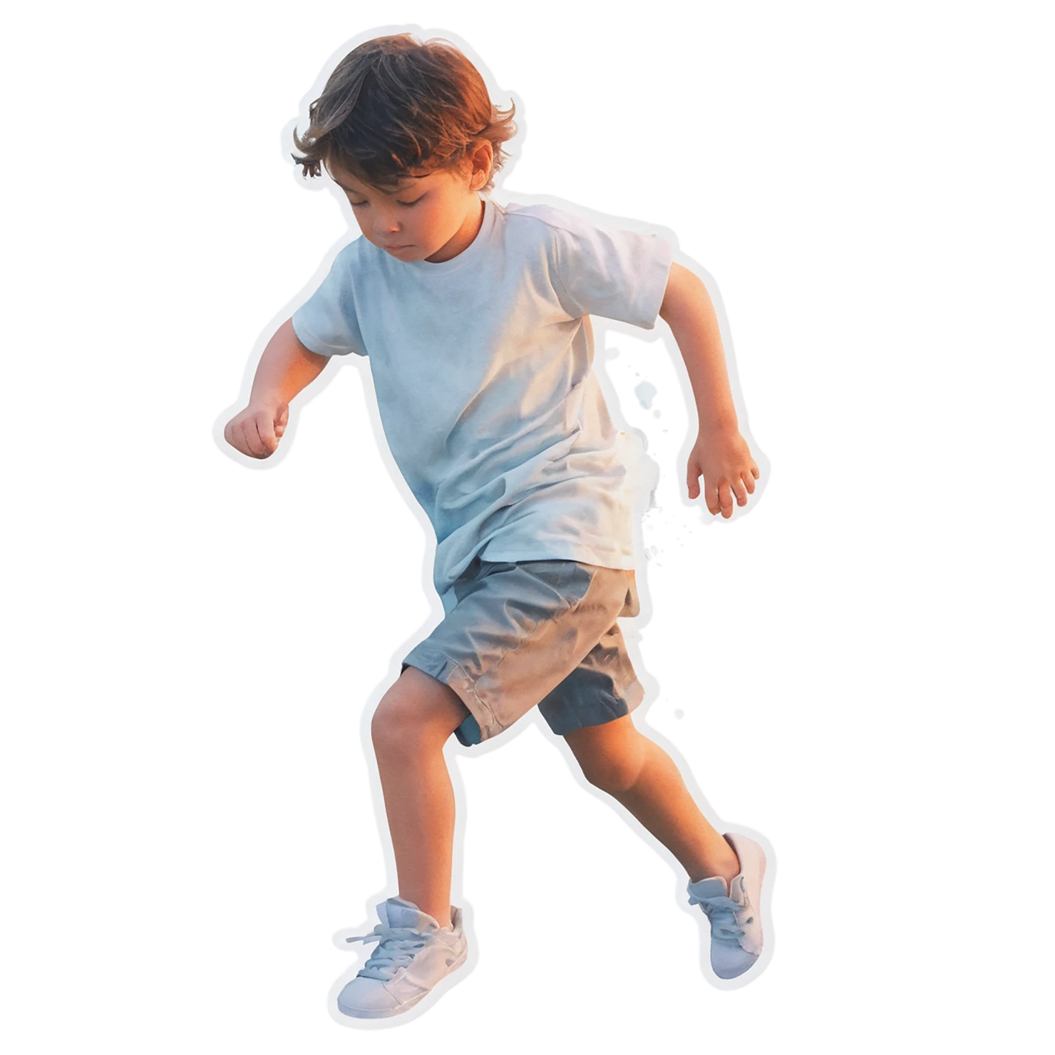 Boy watercolor sticker isolated on transparent background #13329