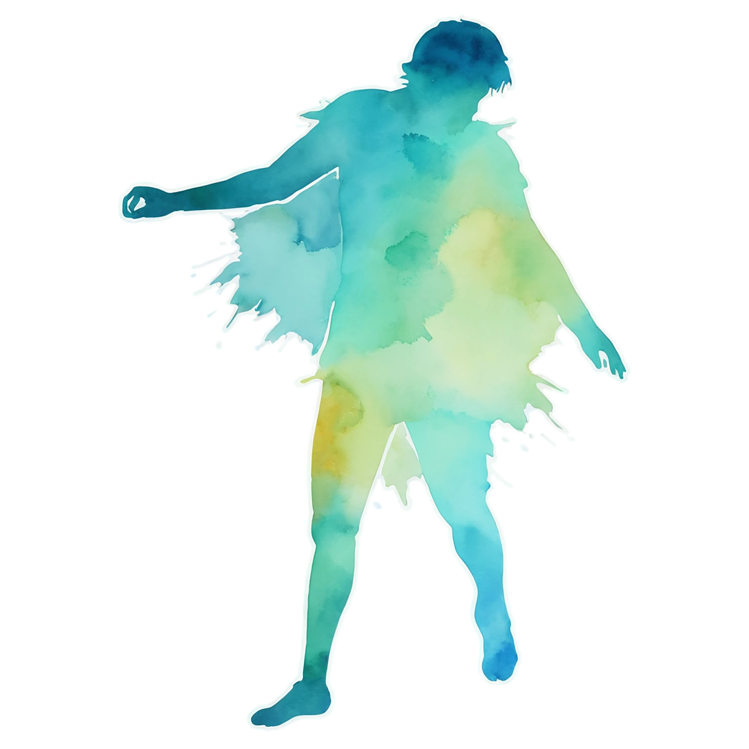 Boy watercolor sticker isolated on transparent background #13330