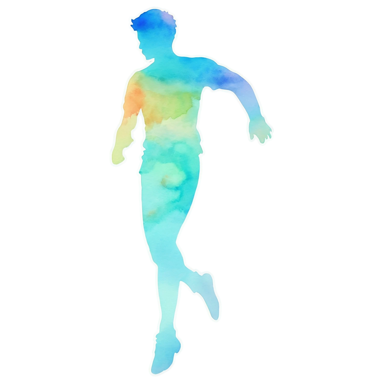 Boy watercolor sticker isolated on transparent background #13352