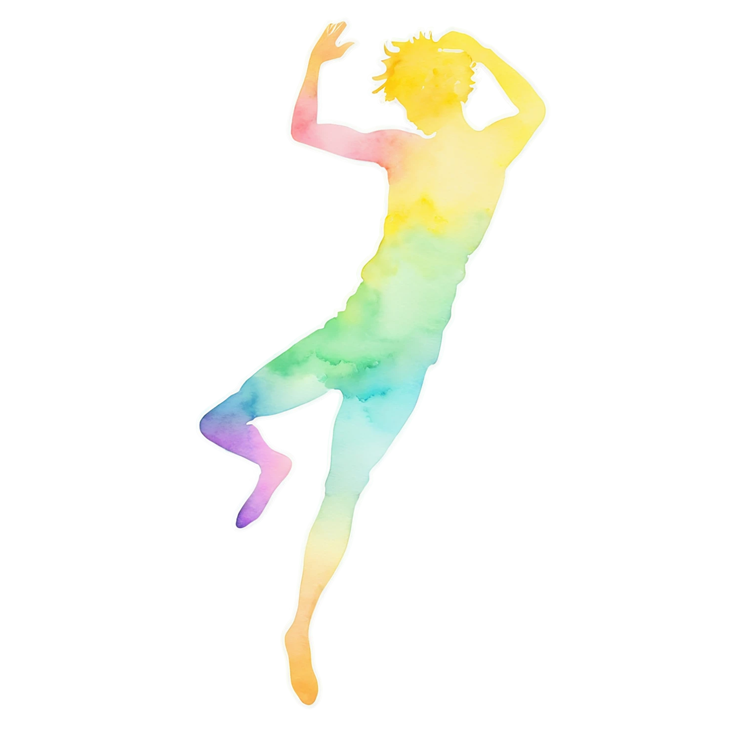 Boy watercolor sticker isolated on transparent background #13355