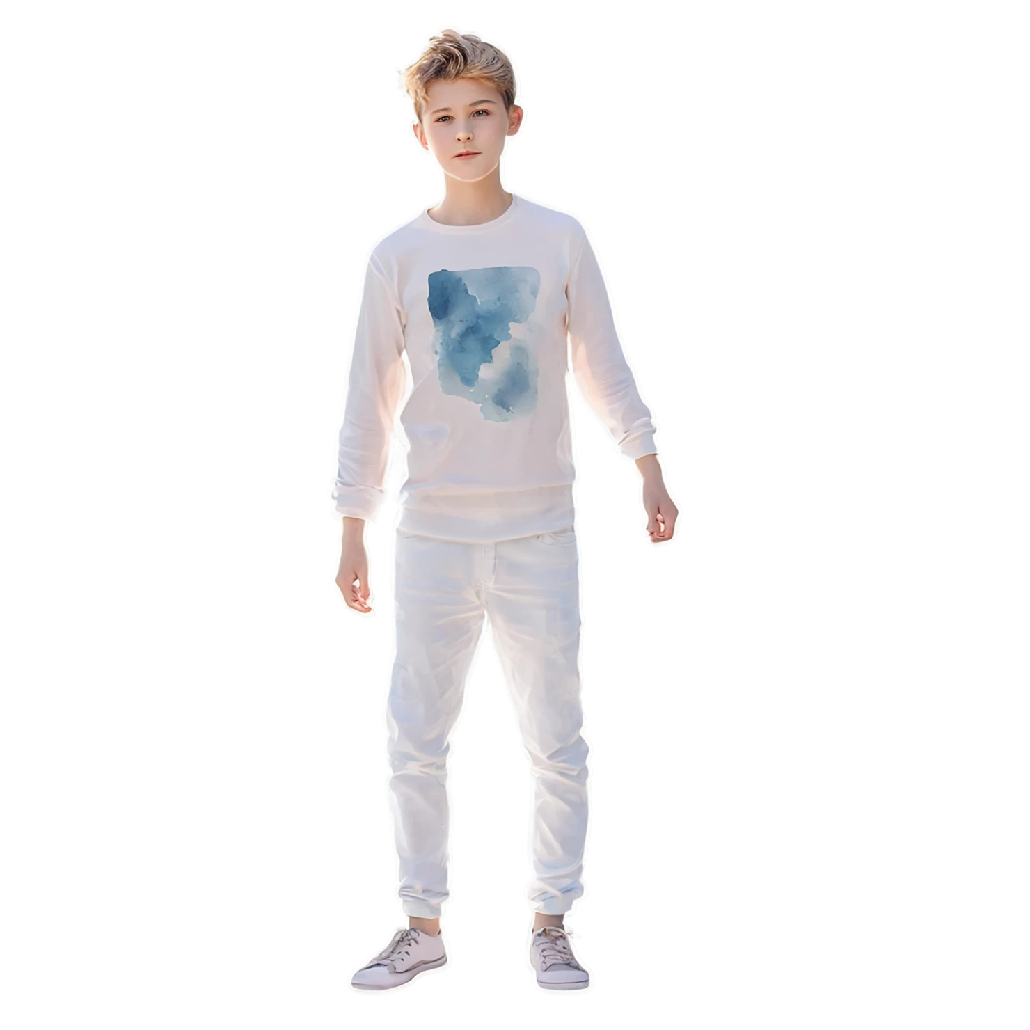 Boy watercolor sticker isolated on transparent background #13356