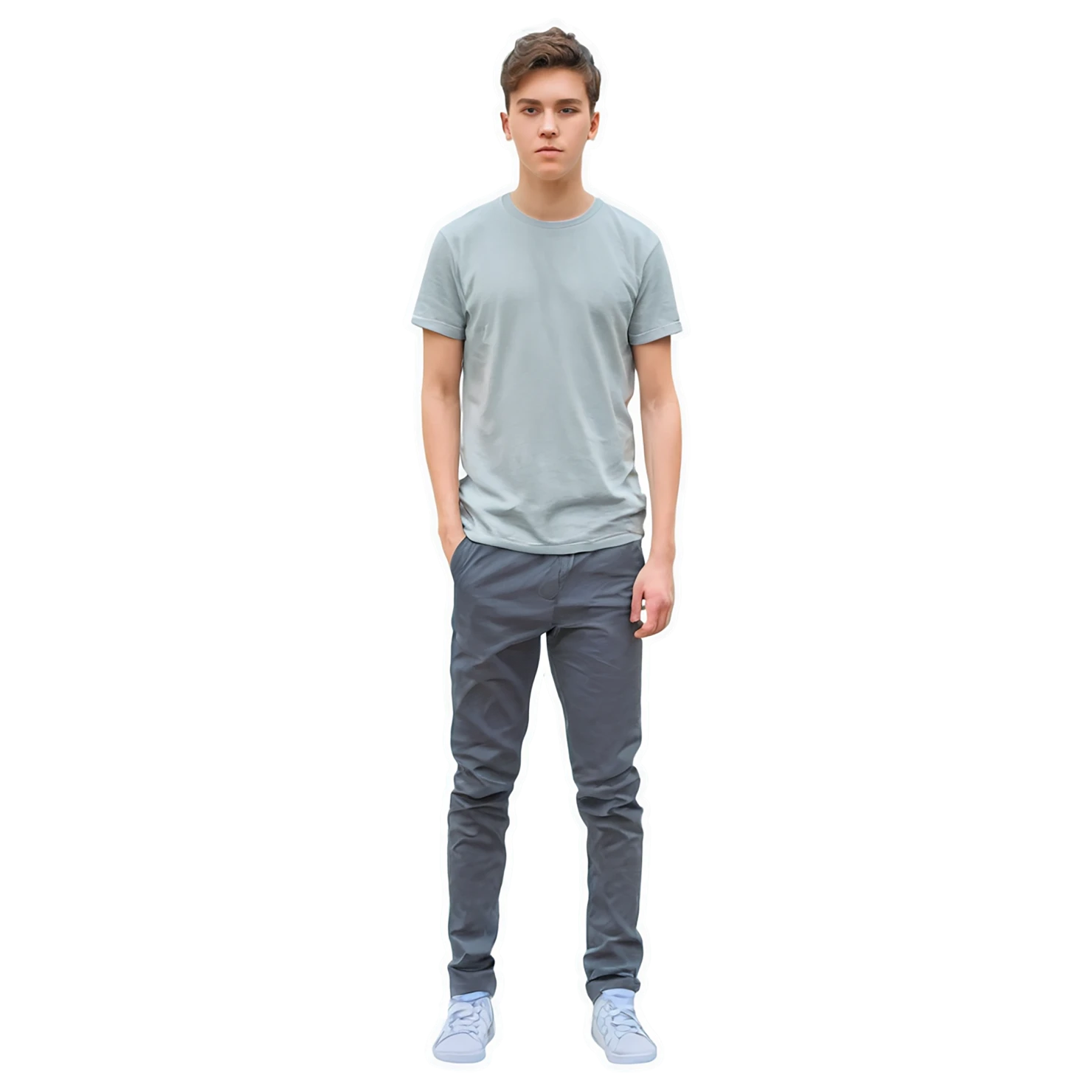 Boy watercolor sticker isolated on transparent background #13357