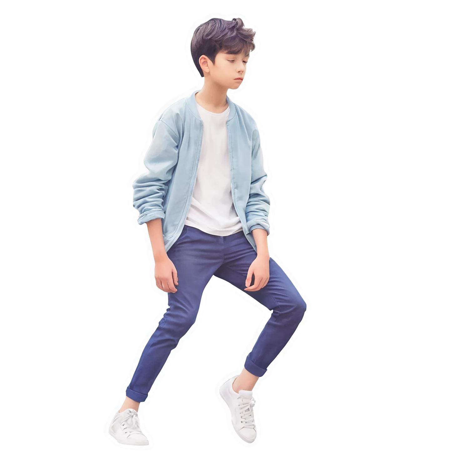 Boy watercolor sticker isolated on transparent background #13359