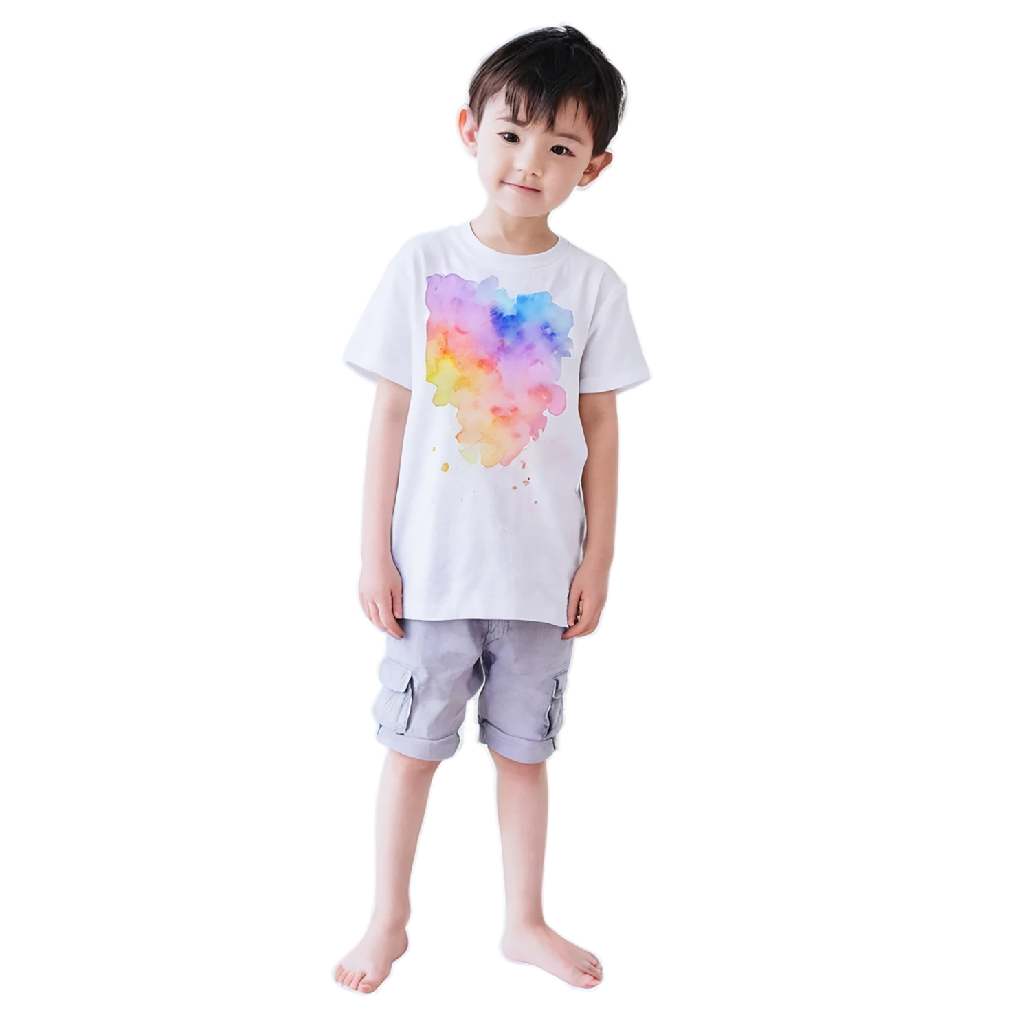 Boy watercolor sticker isolated on transparent background #13380