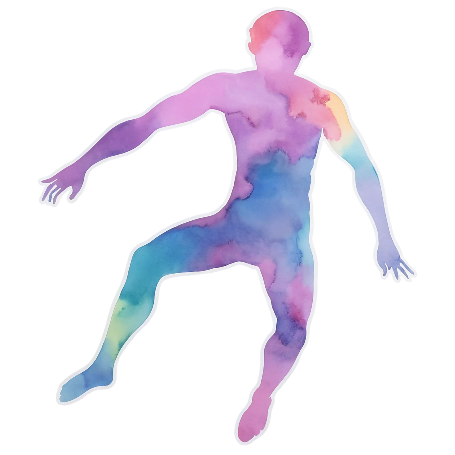Boy watercolor sticker isolated on transparent background #13386