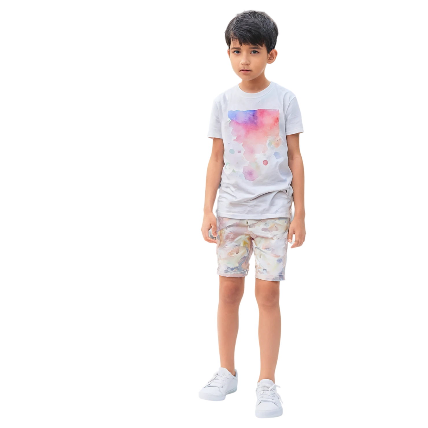 Boy watercolor sticker isolated on transparent background #13388